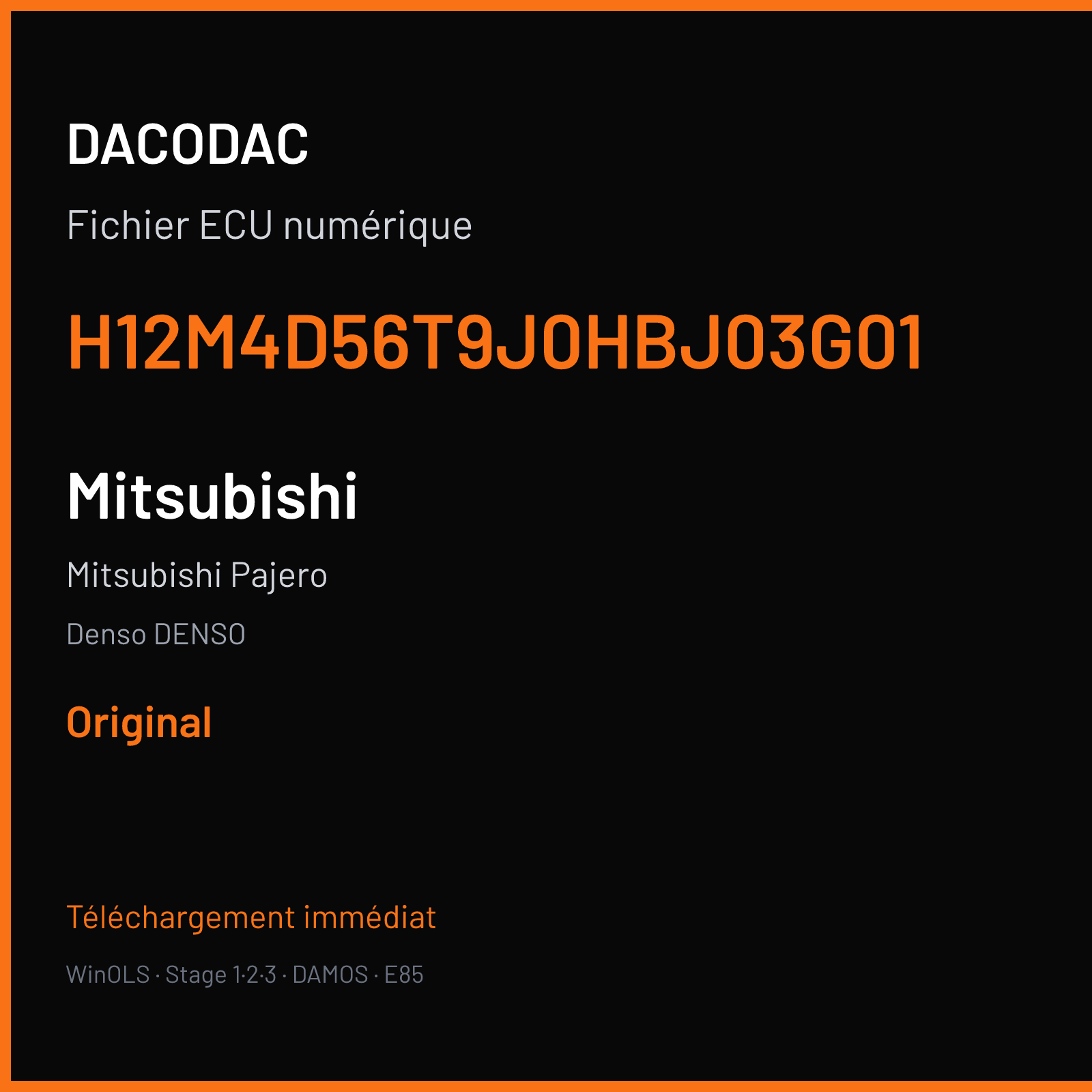 Mitsubishi Pajero (2011) — Denso DENSO — H12M4D56T9J0HBJ03G01 — Original