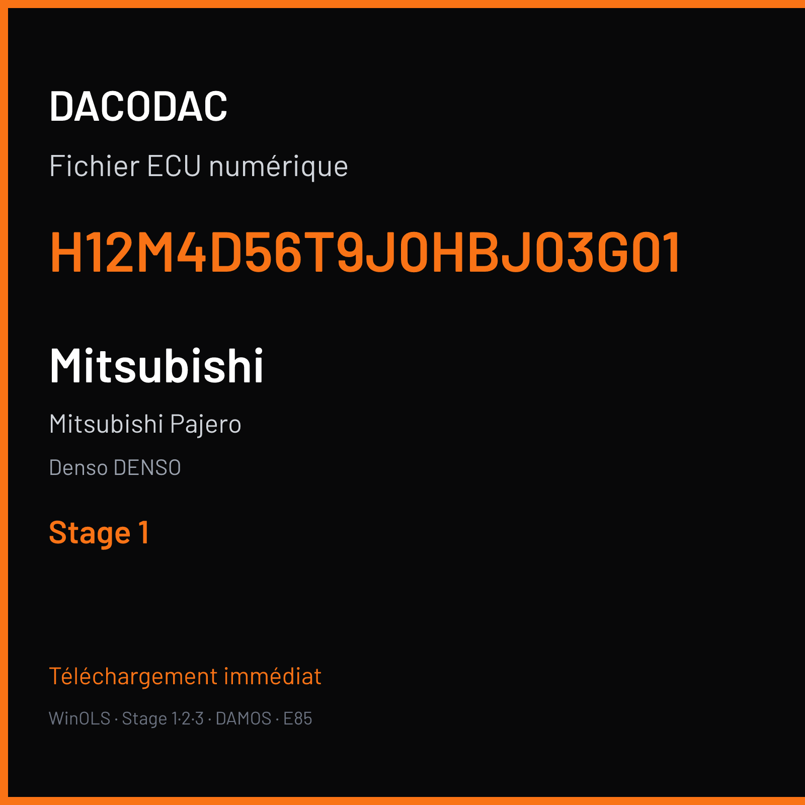 Mitsubishi Pajero (2011) — Denso DENSO — H12M4D56T9J0HBJ03G01 — Stage 1