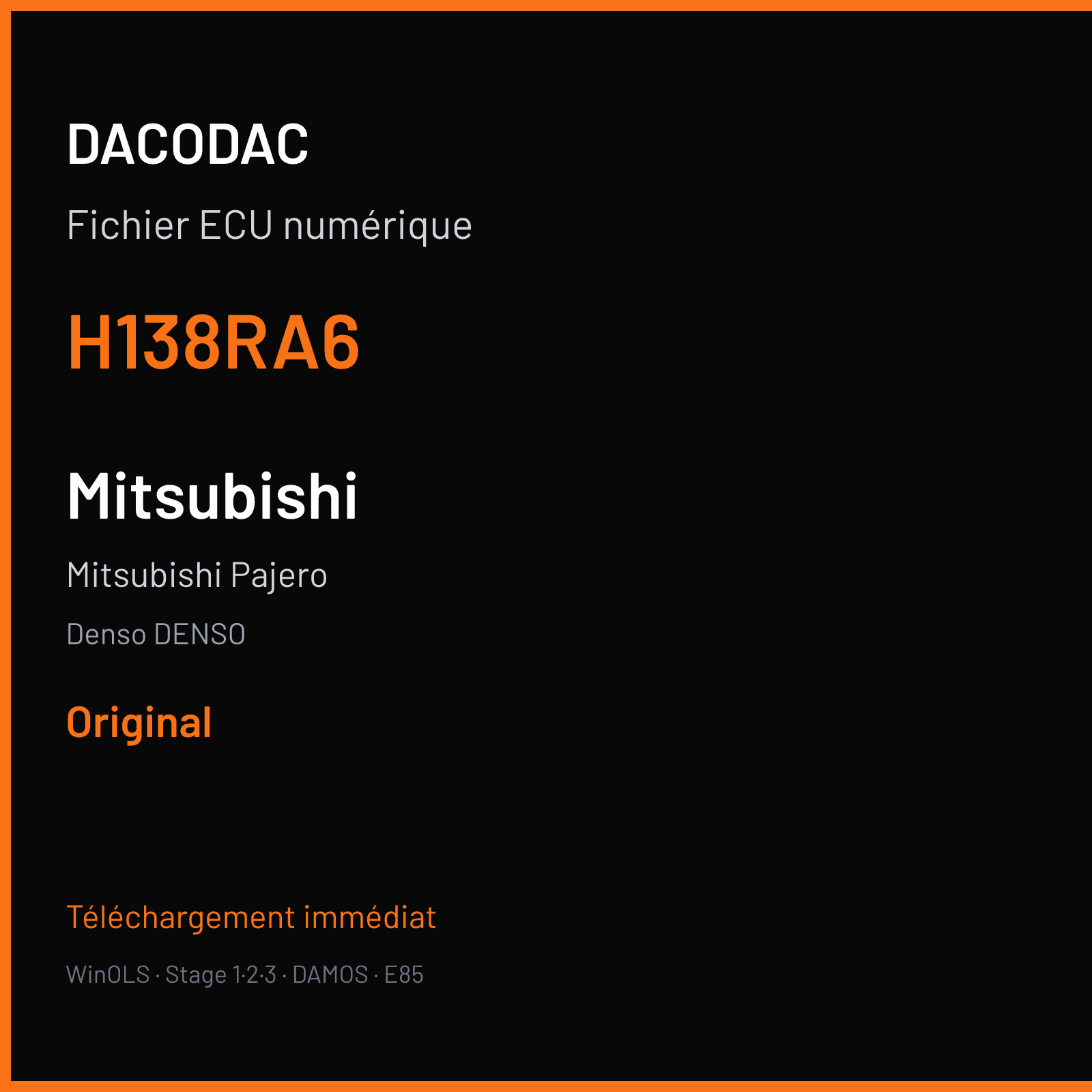 Mitsubishi Pajero — Denso DENSO — H138RA6 — Original