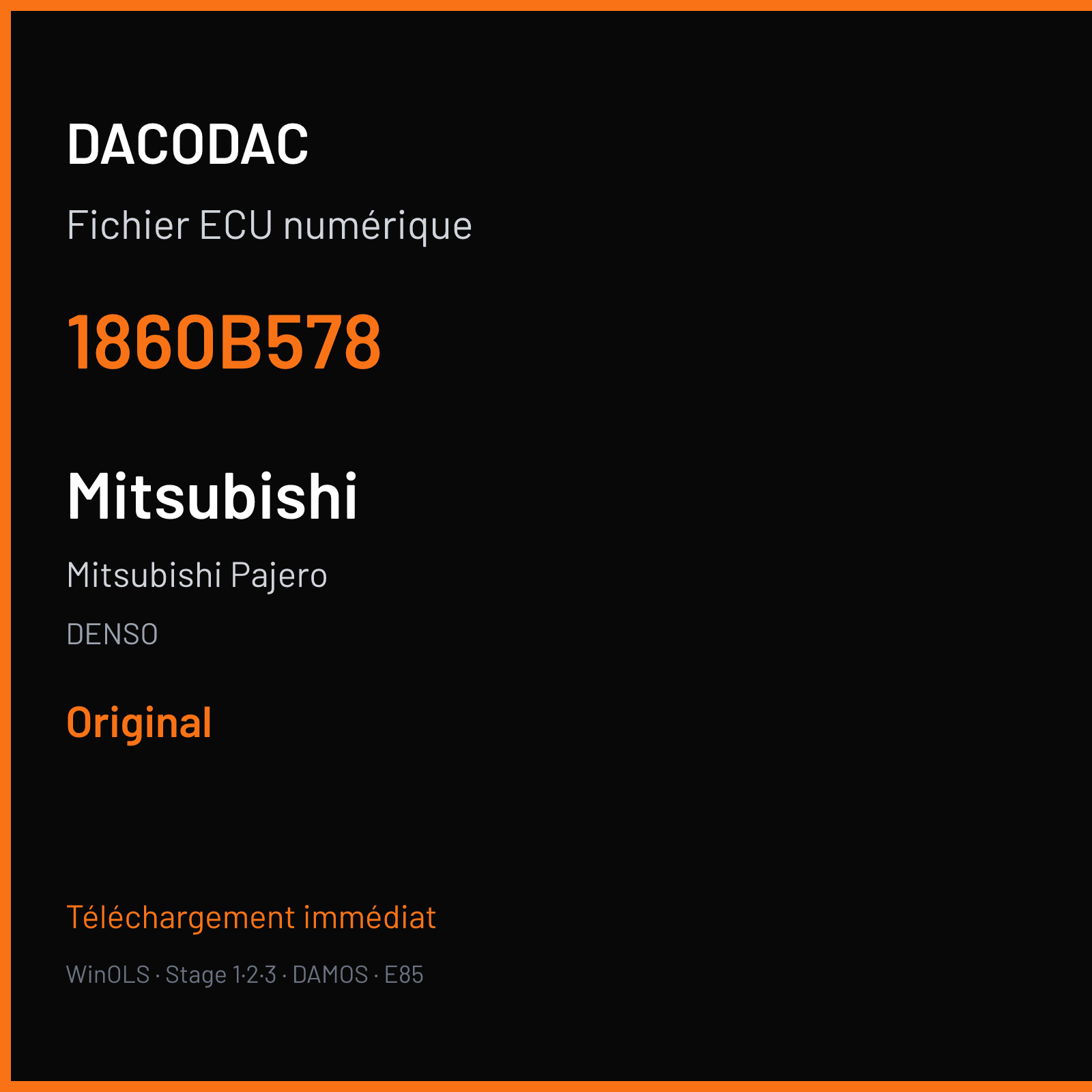 Mitsubishi Pajero (2011) — DENSO — 1860B578 — Original
