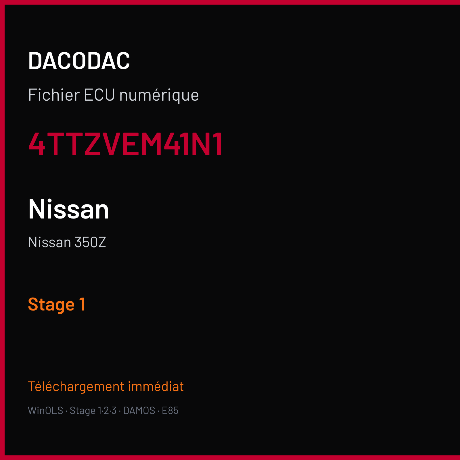 Nissan 350Z (2005) — 4TTZVEM41N1 — Stage 1