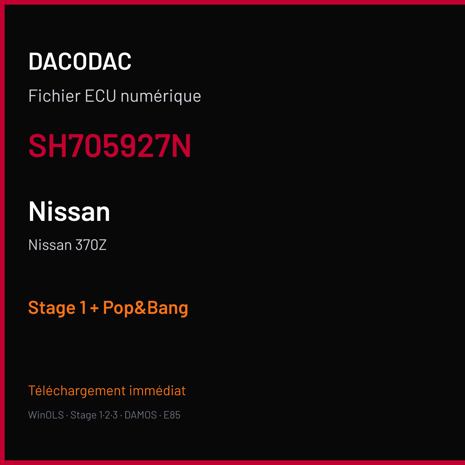 Nissan 370Z (2016) — SH705927N — Stage 1 + Pop&Bang