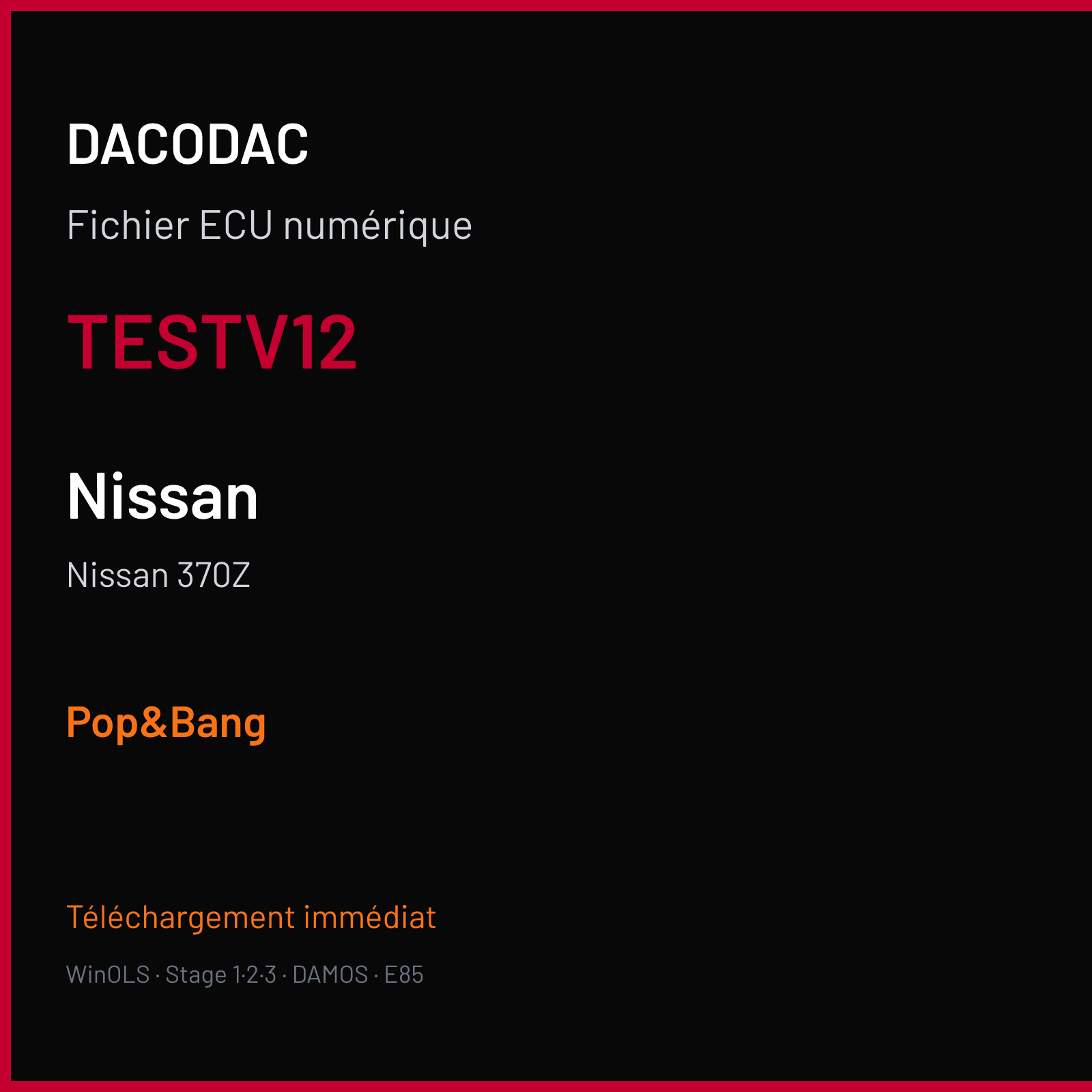 Nissan 370Z (2011) — TESTV12 — Pop&Bang