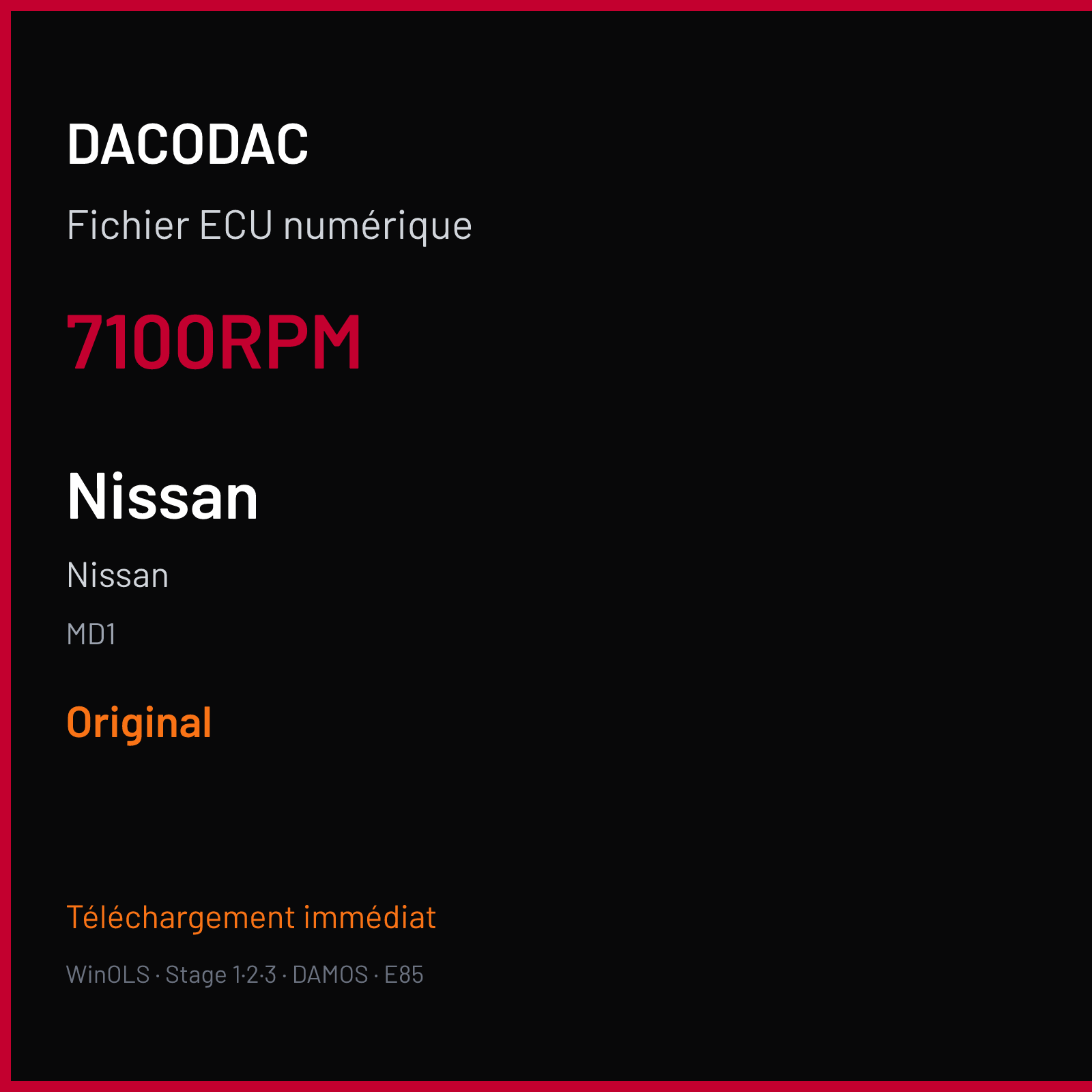 Nissan — MD1 — 7100RPM — Original