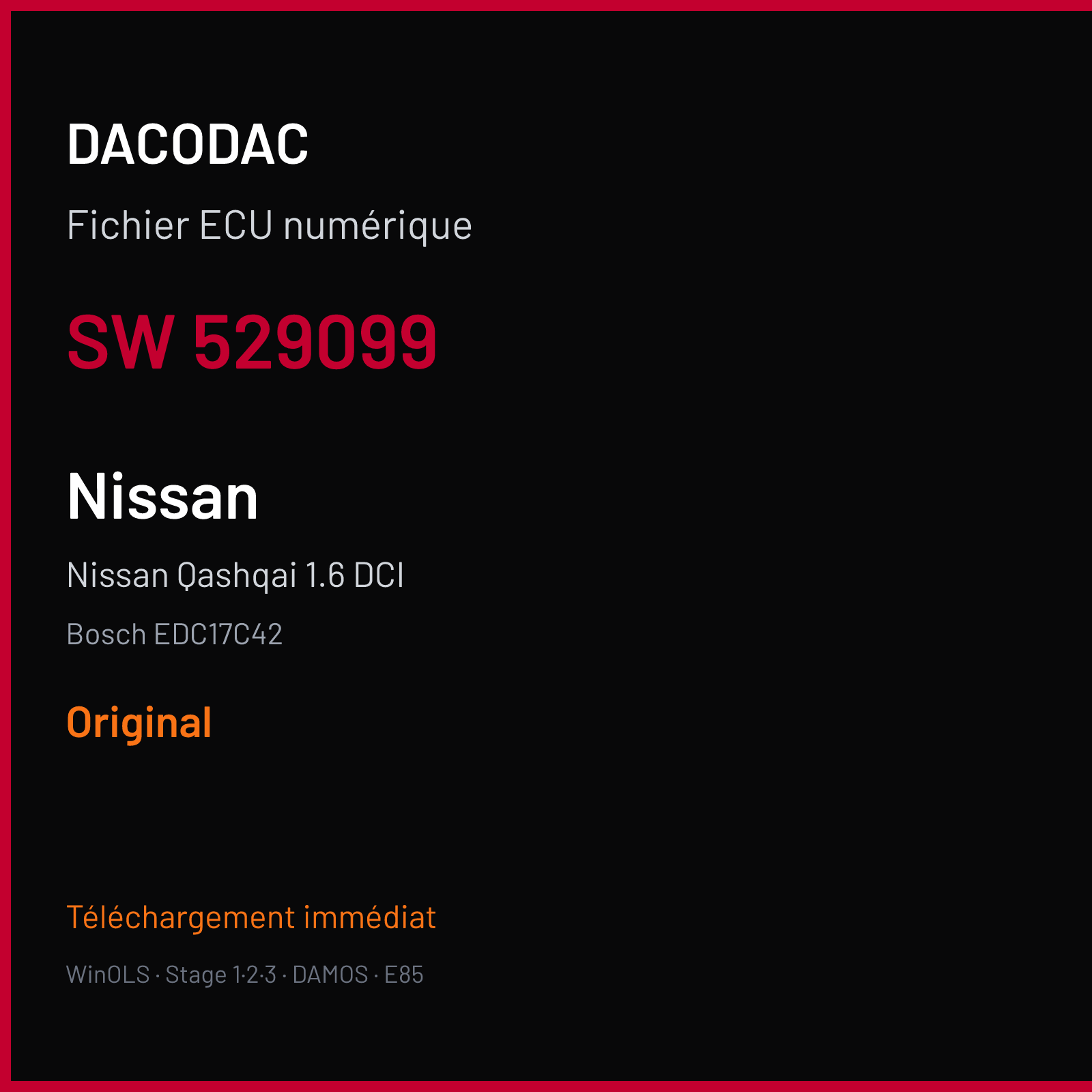 Nissan Qashqai 1.6 DCI (2013) — Bosch EDC17C42 — 529099 — Original