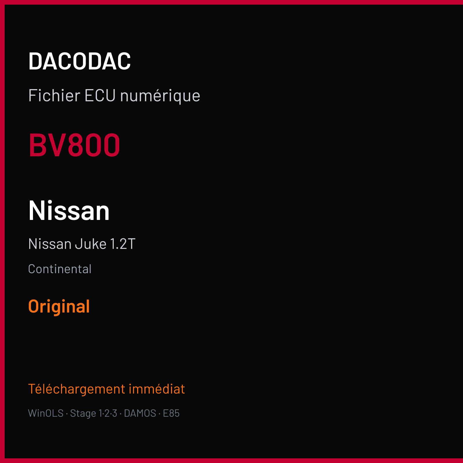 Nissan Juke 1.2T — Continental — BV800 — Original