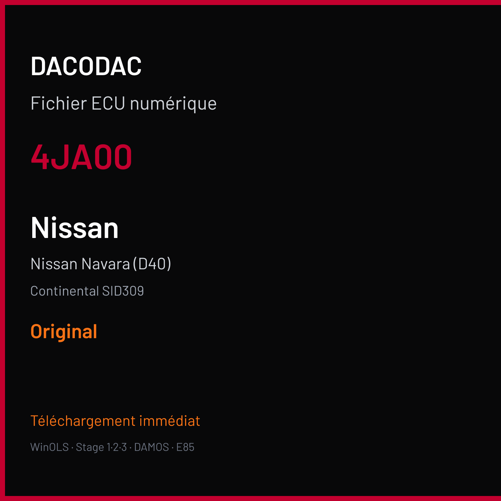 Nissan Navara (D40) (2016) — Continental SID309 — 4JA00 — Original
