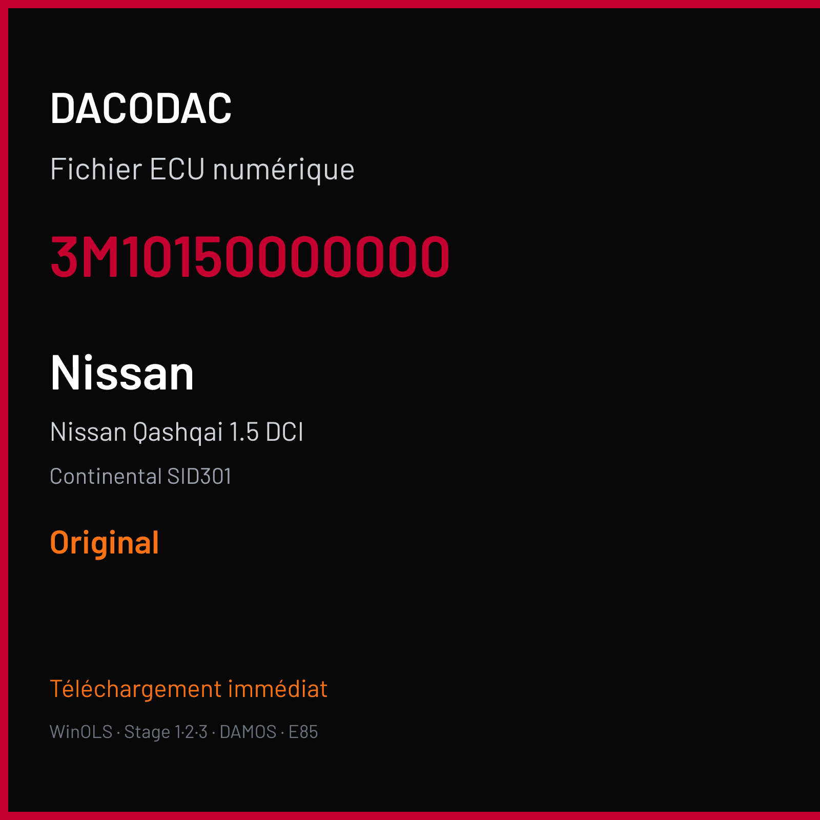 Nissan Qashqai 1.5 DCI (2010) — Continental SID301 — 3M10150000000 — Original
