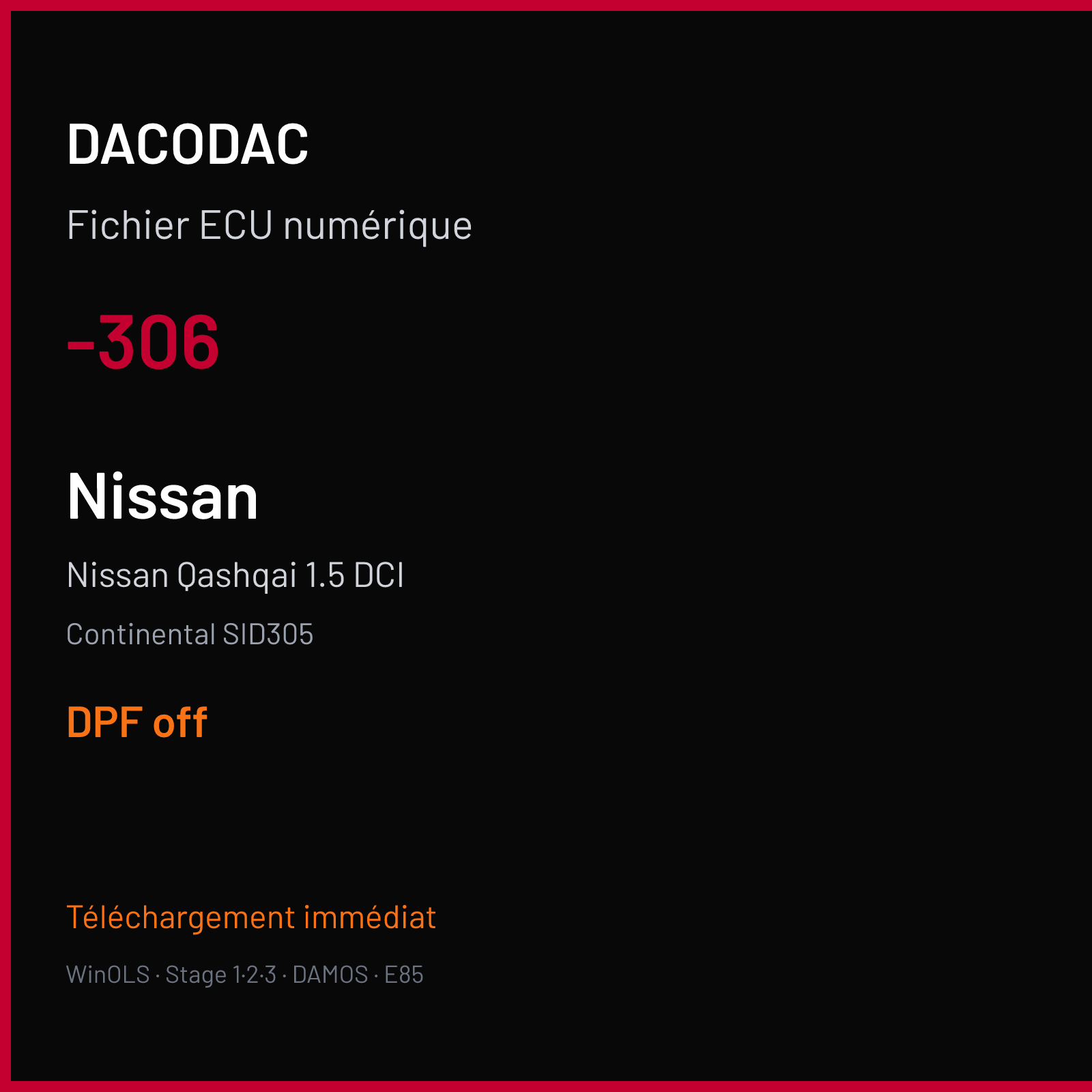Nissan Qashqai 1.5 DCI (2011) — Continental SID305 — -306 — DPF off