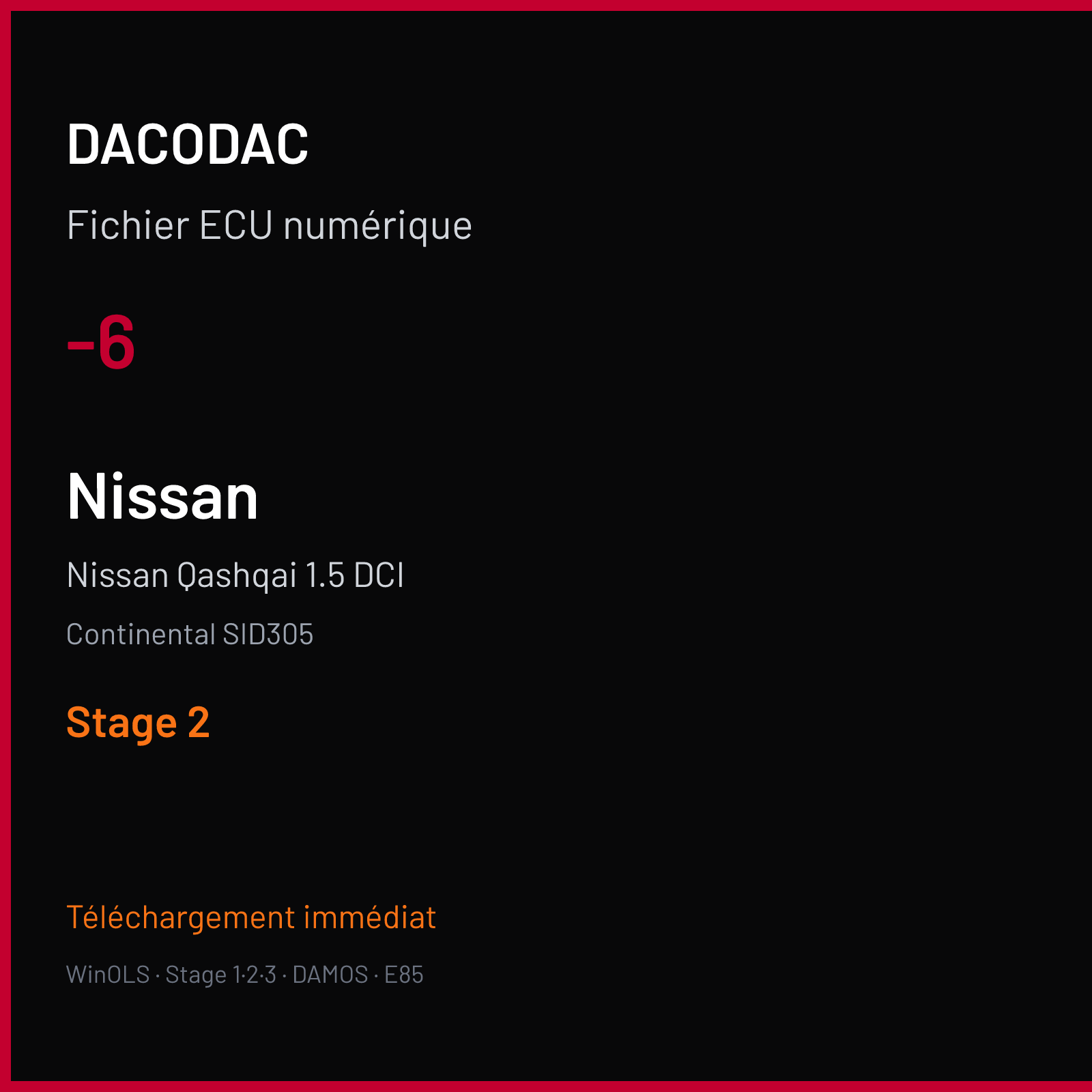 Nissan Qashqai 1.5 DCI (2011) — Continental SID305 — -6 — Stage 2