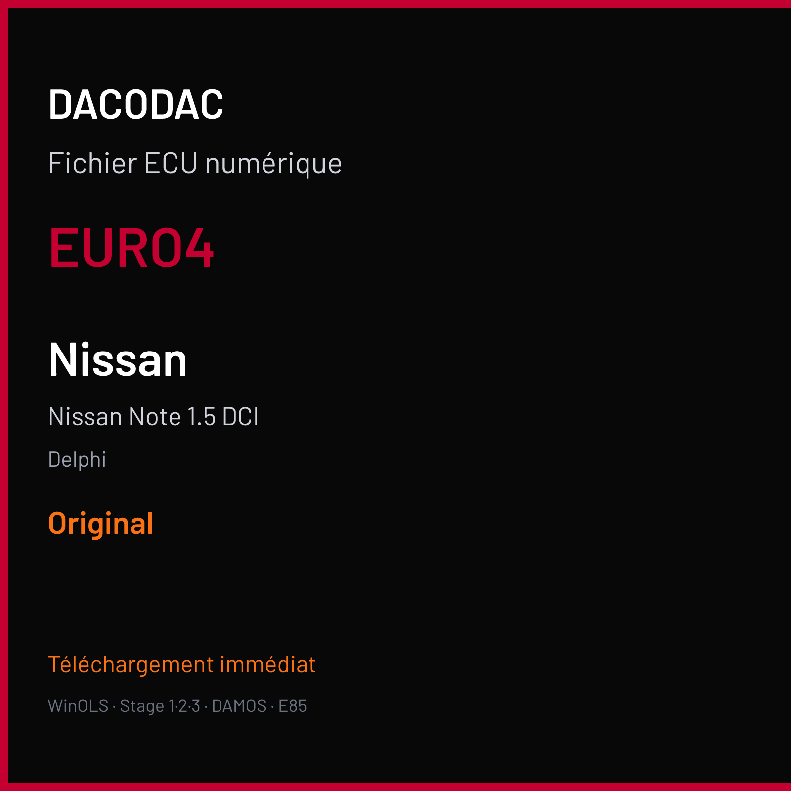 Nissan Note 1.5 DCI (2007) — Delphi — EURO4 — Original