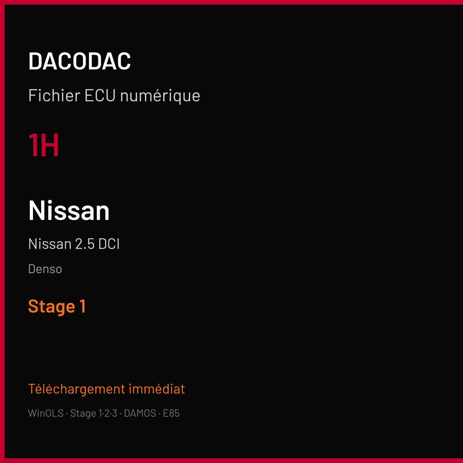 Nissan 2.5 DCI (2005) — Denso — 1H — Stage 1