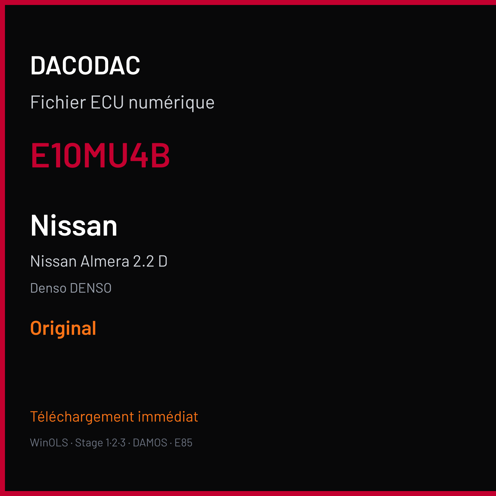 Nissan Almera 2.2 D (2003) — Denso DENSO — E10MU4B — Original