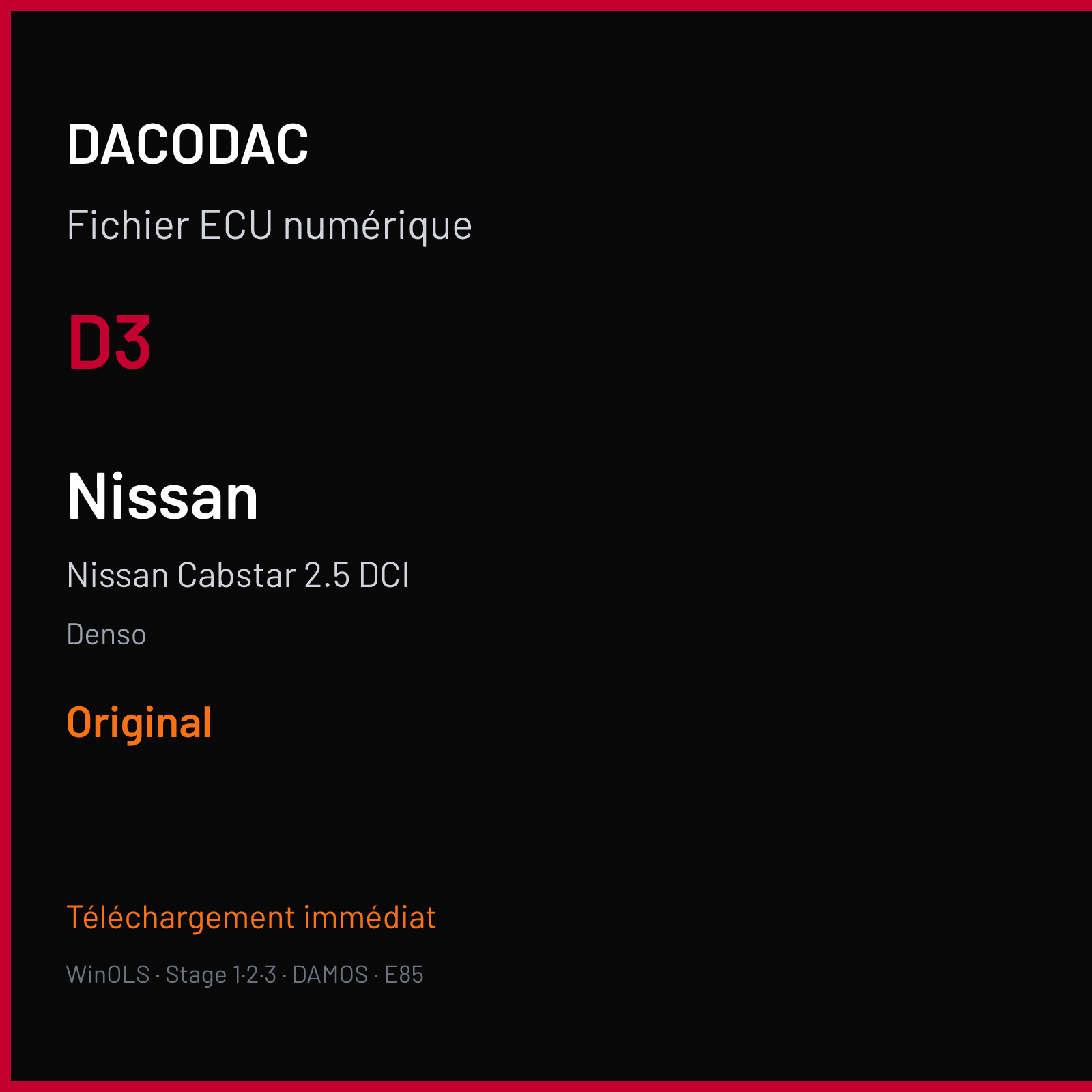 Nissan Cabstar 2.5 DCI (2006) — Denso — D3 — Original