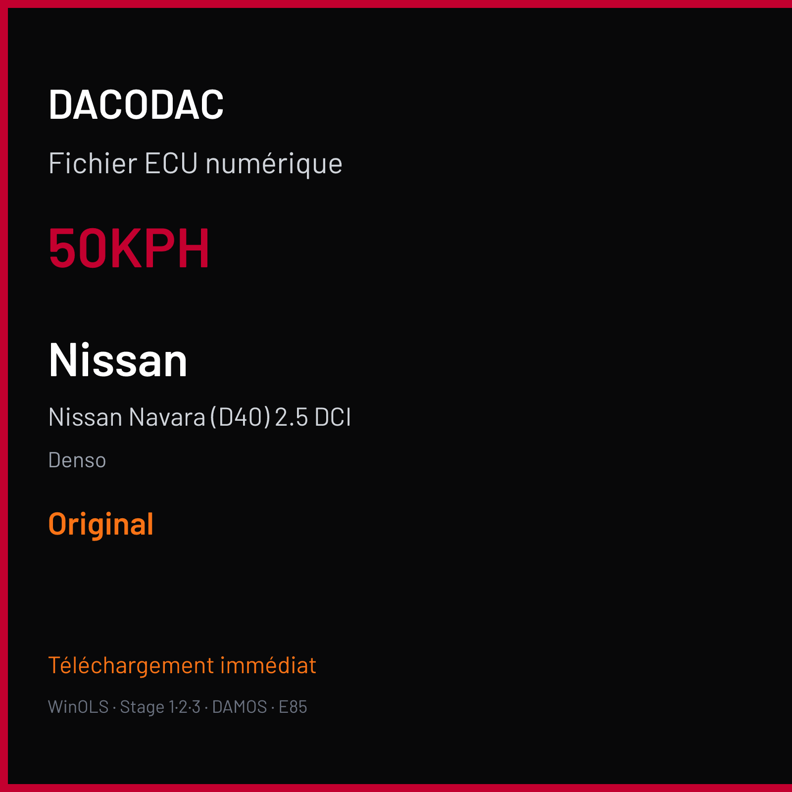 Nissan Navara (D40) 2.5 DCI (2016) — Denso — 50KPH — Original