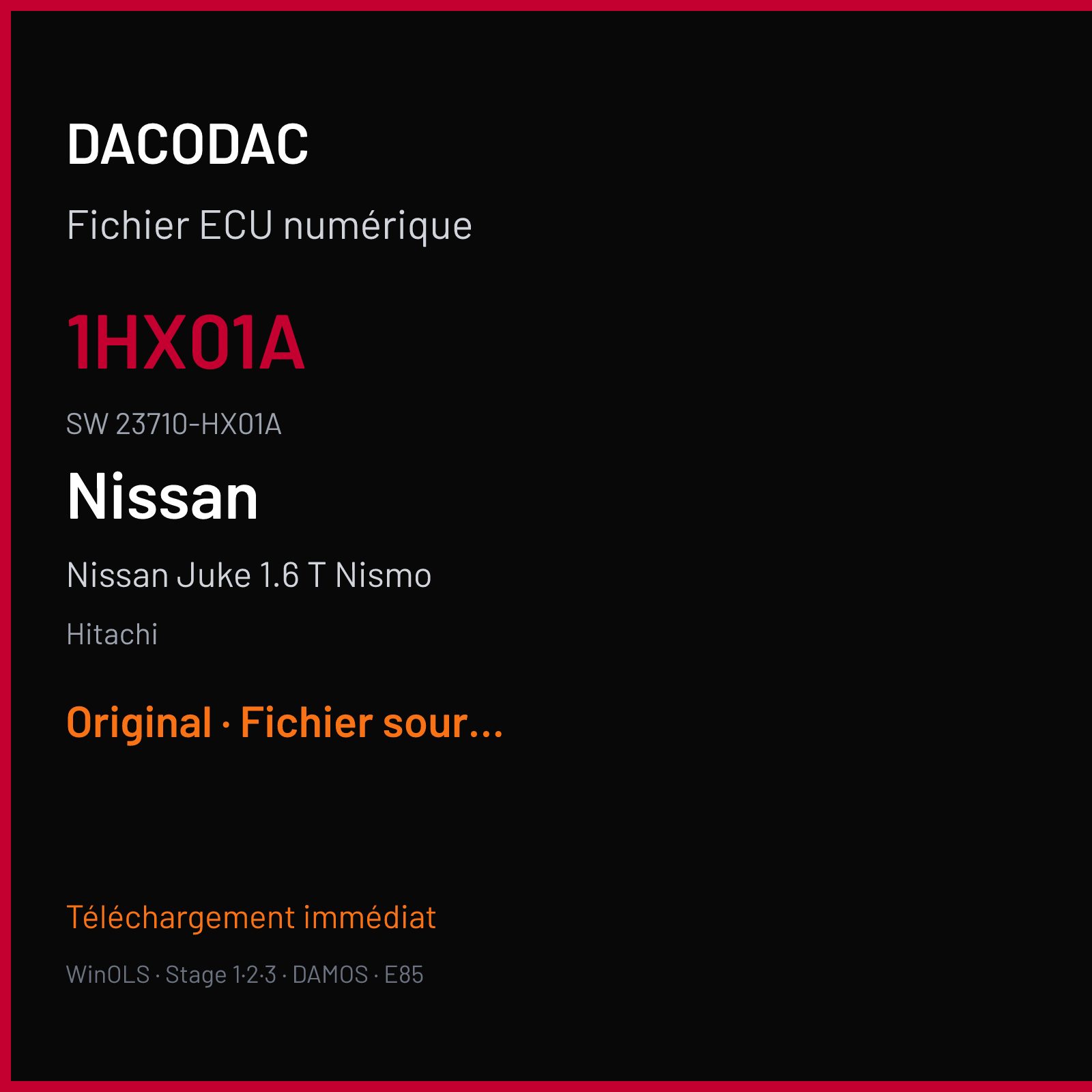 Nissan Juke 1.6 T Nismo (2012) — Hitachi — 1HX01A · 23710-HX01A — Original