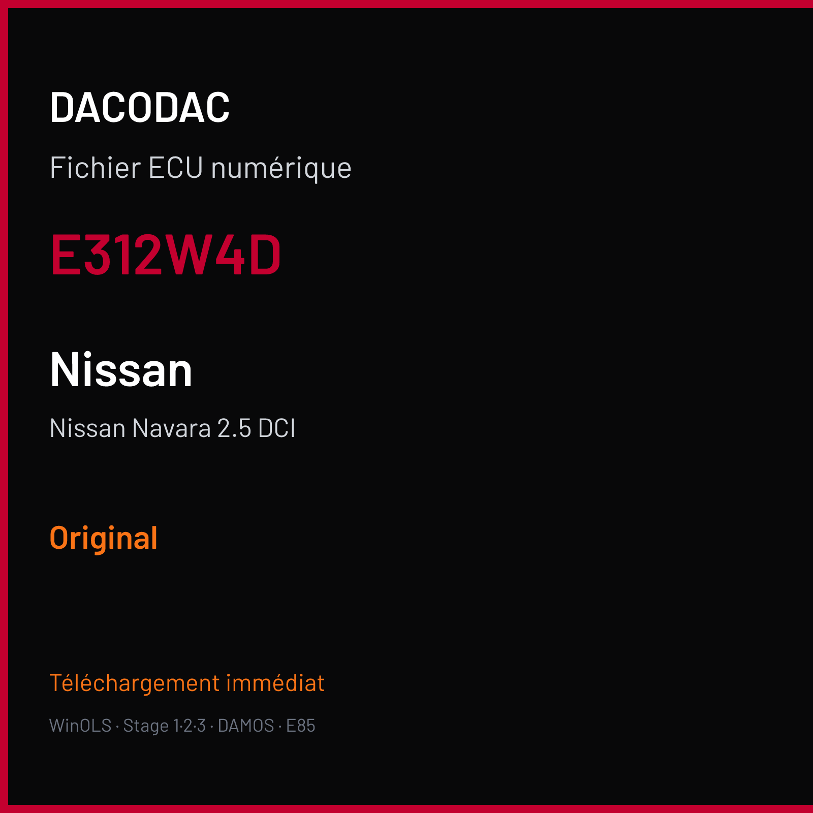 Nissan Navara 2.5 DCI (2013) — E312W4D — Original