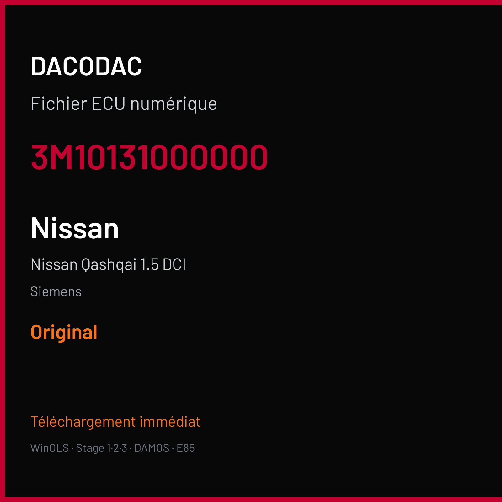 Nissan Qashqai 1.5 DCI (2009) — Siemens — 3M10131000000 — Original