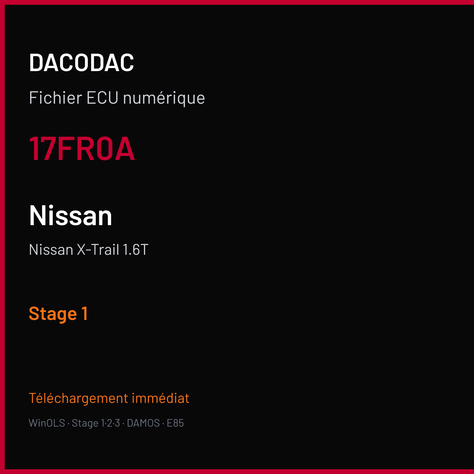 Nissan X-Trail 1.6T — 17FR0A — Stage 1