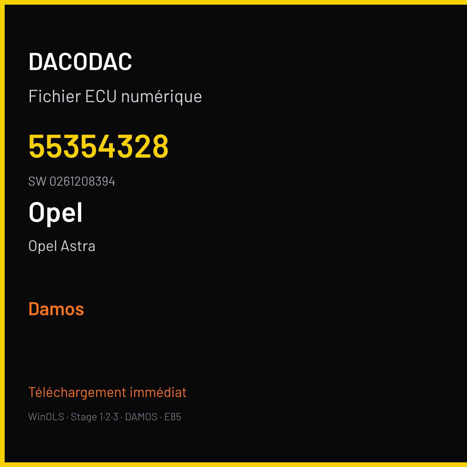 Opel Astra — 55354328 · 0261208394 — Damos