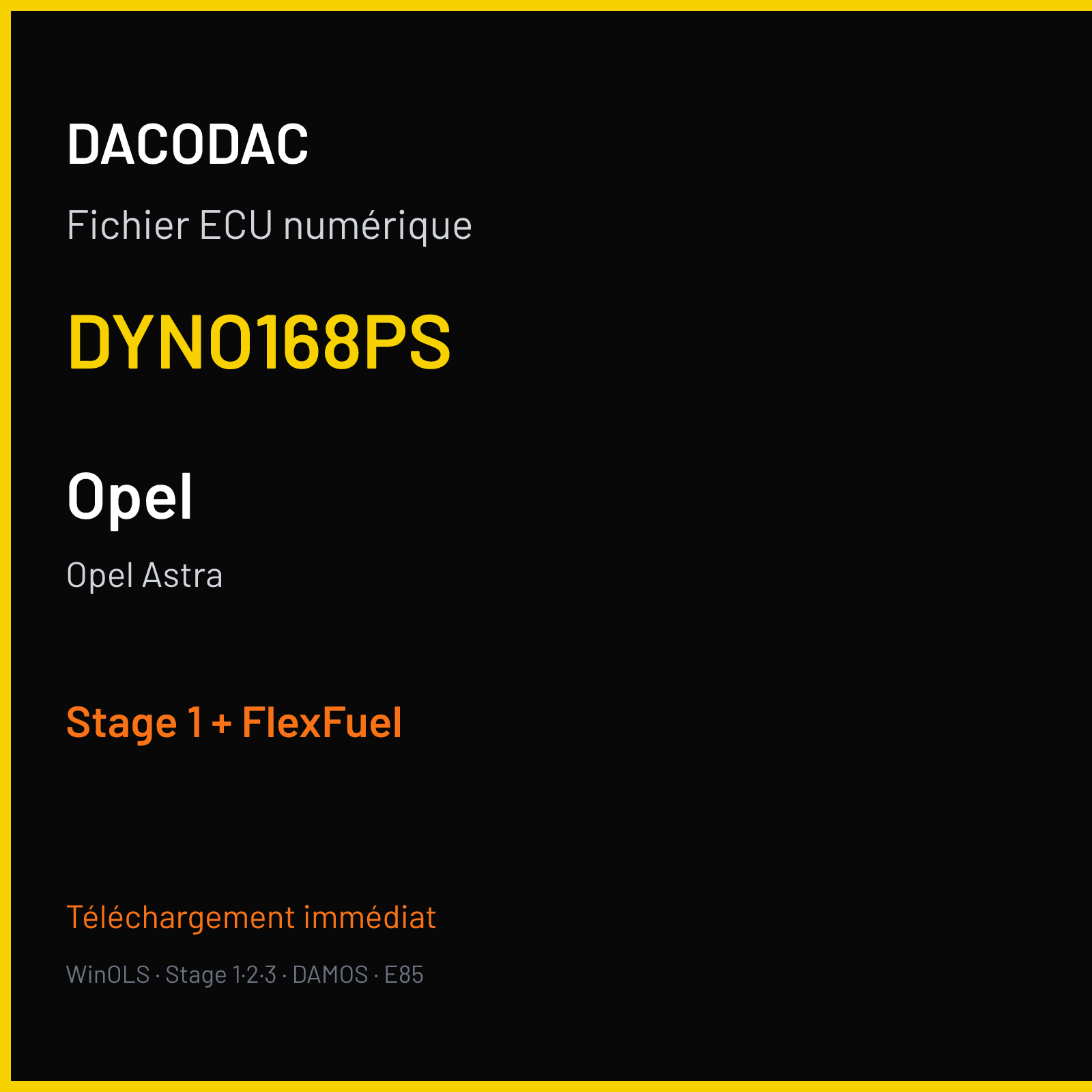 Opel Astra (2010) — DYNO168PS — Stage 1 + FlexFuel