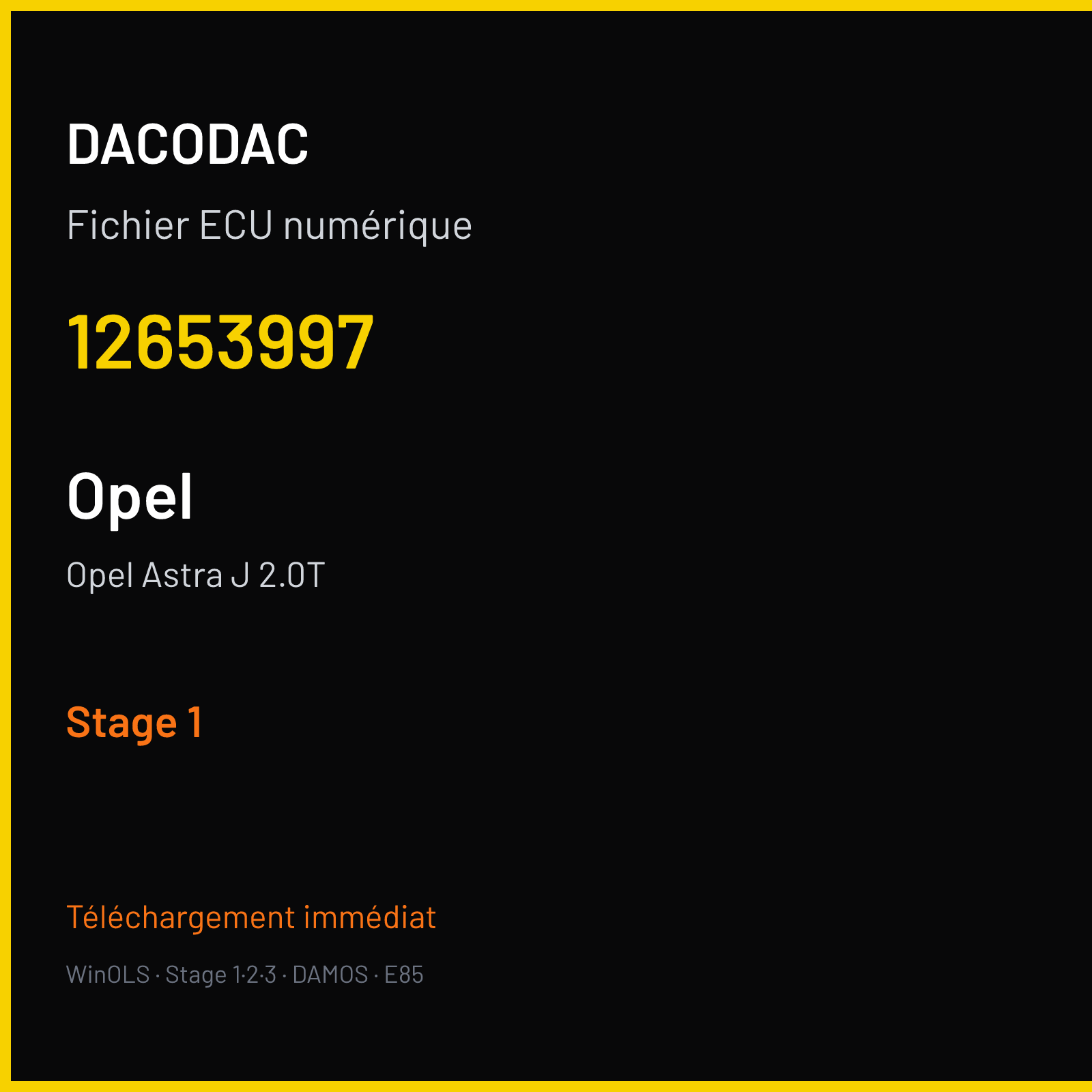 Opel Astra J 2.0T (2013) — 12653997 — Stage 1