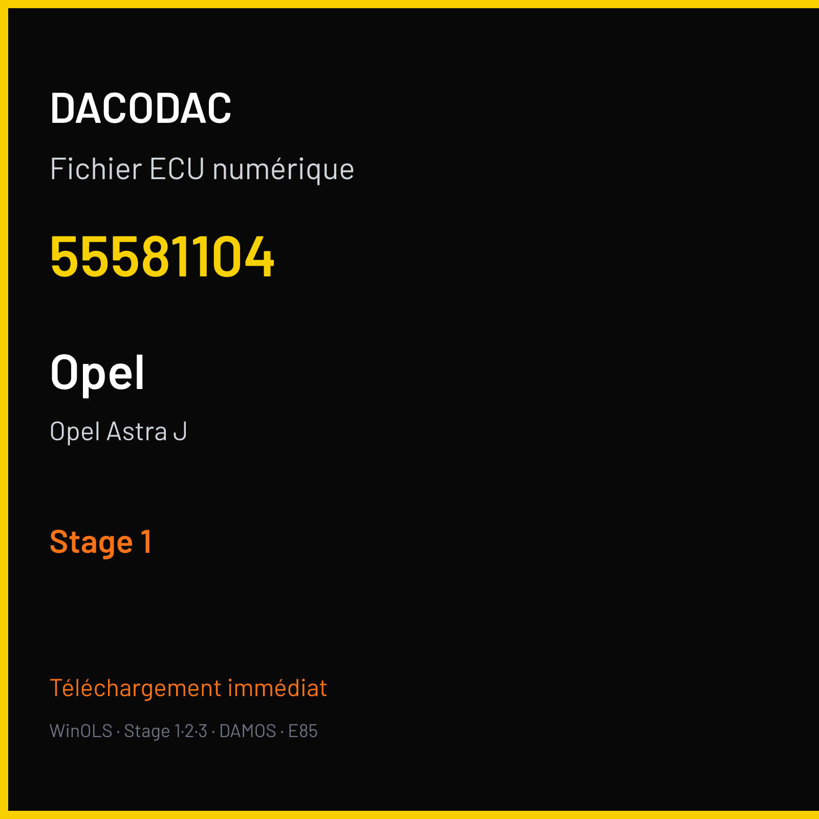 Opel Astra J (2011) — 55581104 — Stage 1