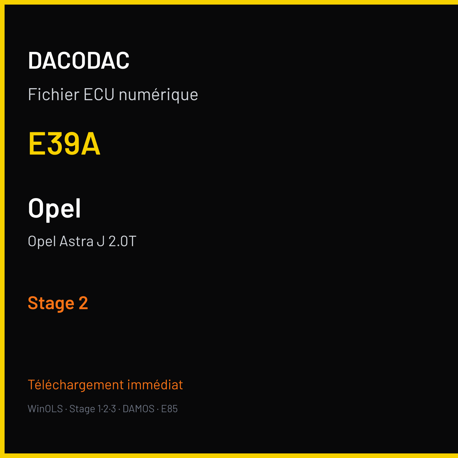 Opel Astra J 2.0T — E39A — Stage 2