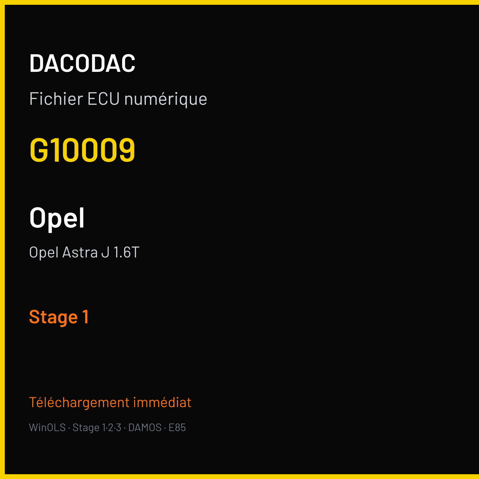 Opel Astra J 1.6T (2012) — G10009 — Stage 1