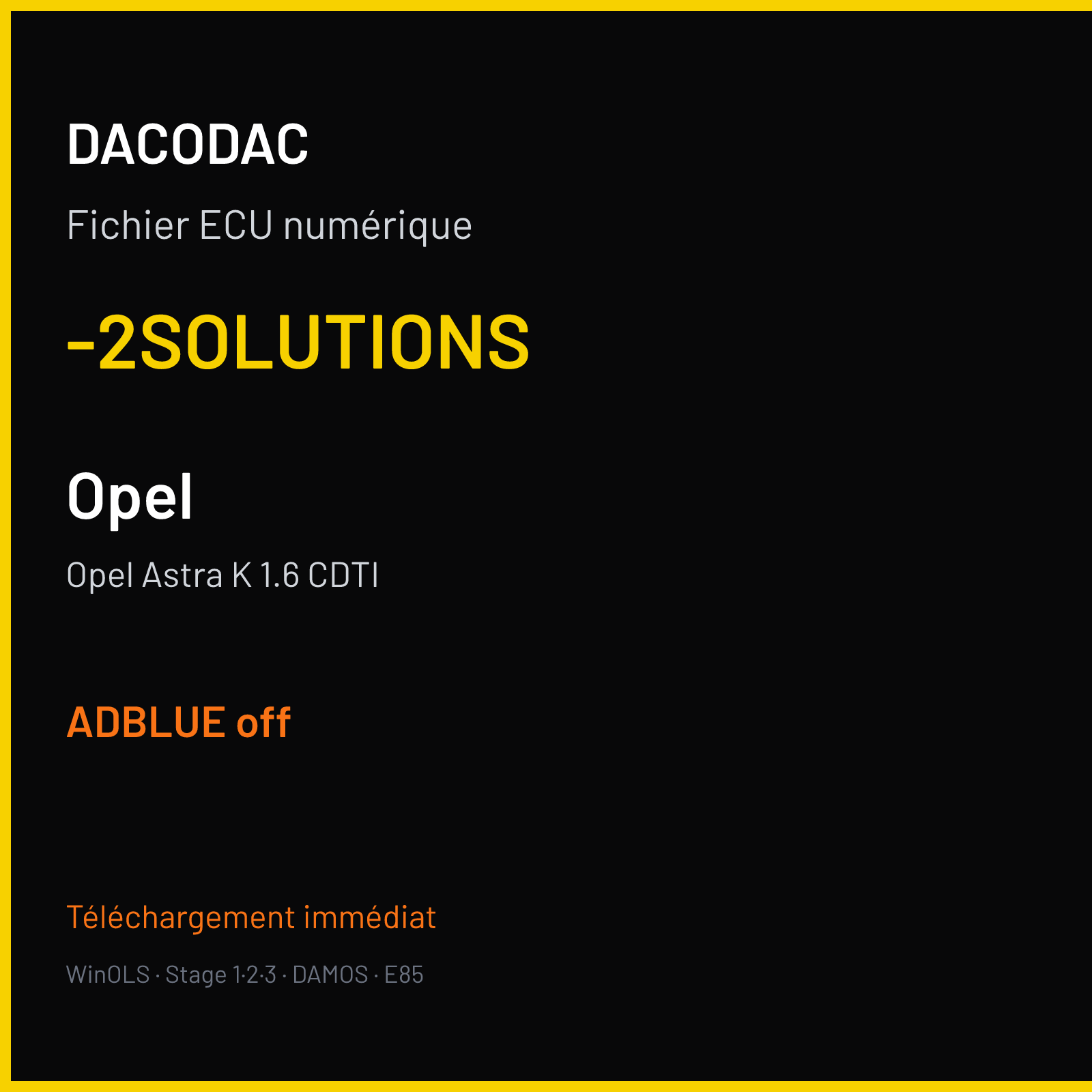 Opel Astra K 1.6 CDTI (2019) — -2SOLUTIONS — ADBLUE off