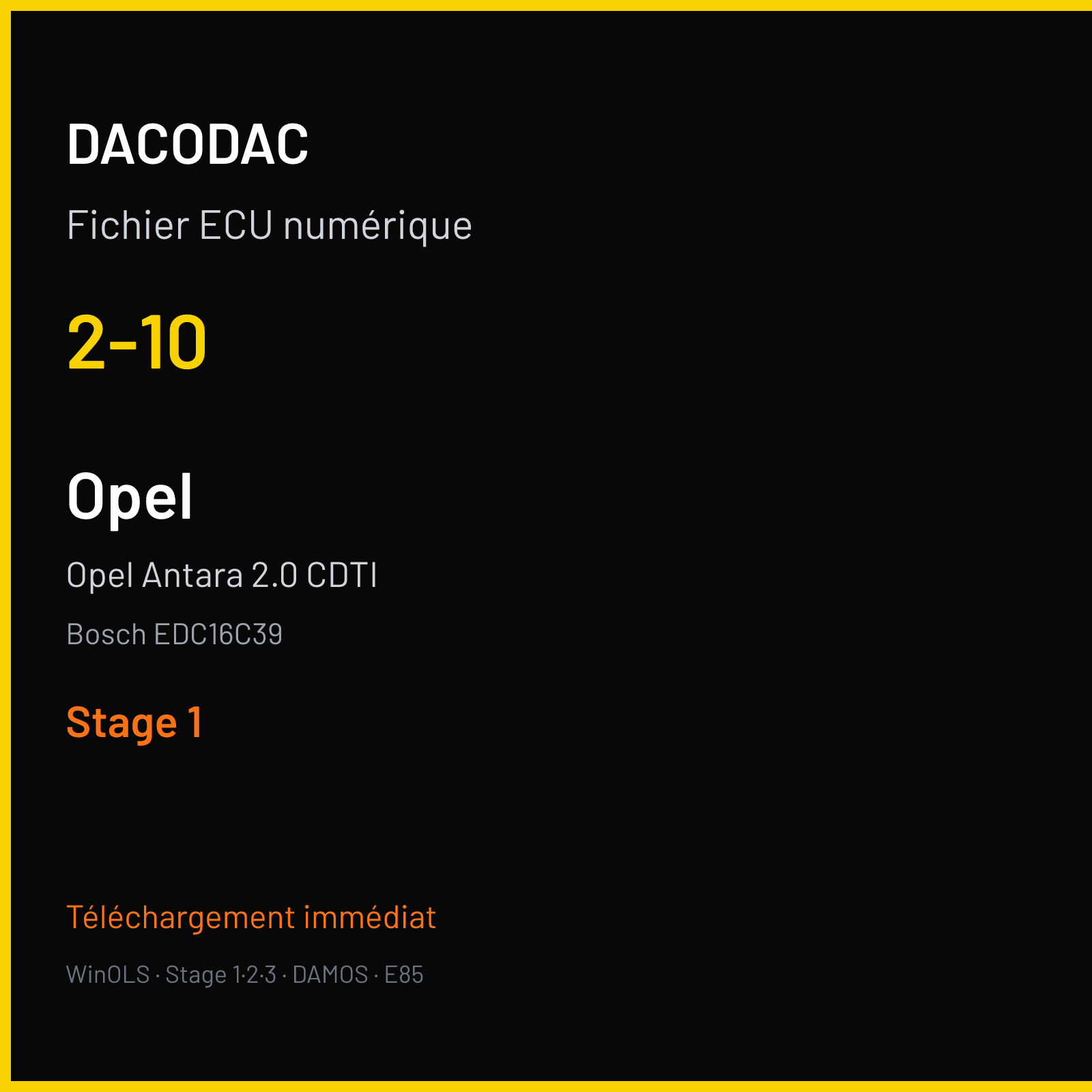 Opel Antara 2.0 CDTI — Bosch EDC16C39 — 2-10 — Stage 1