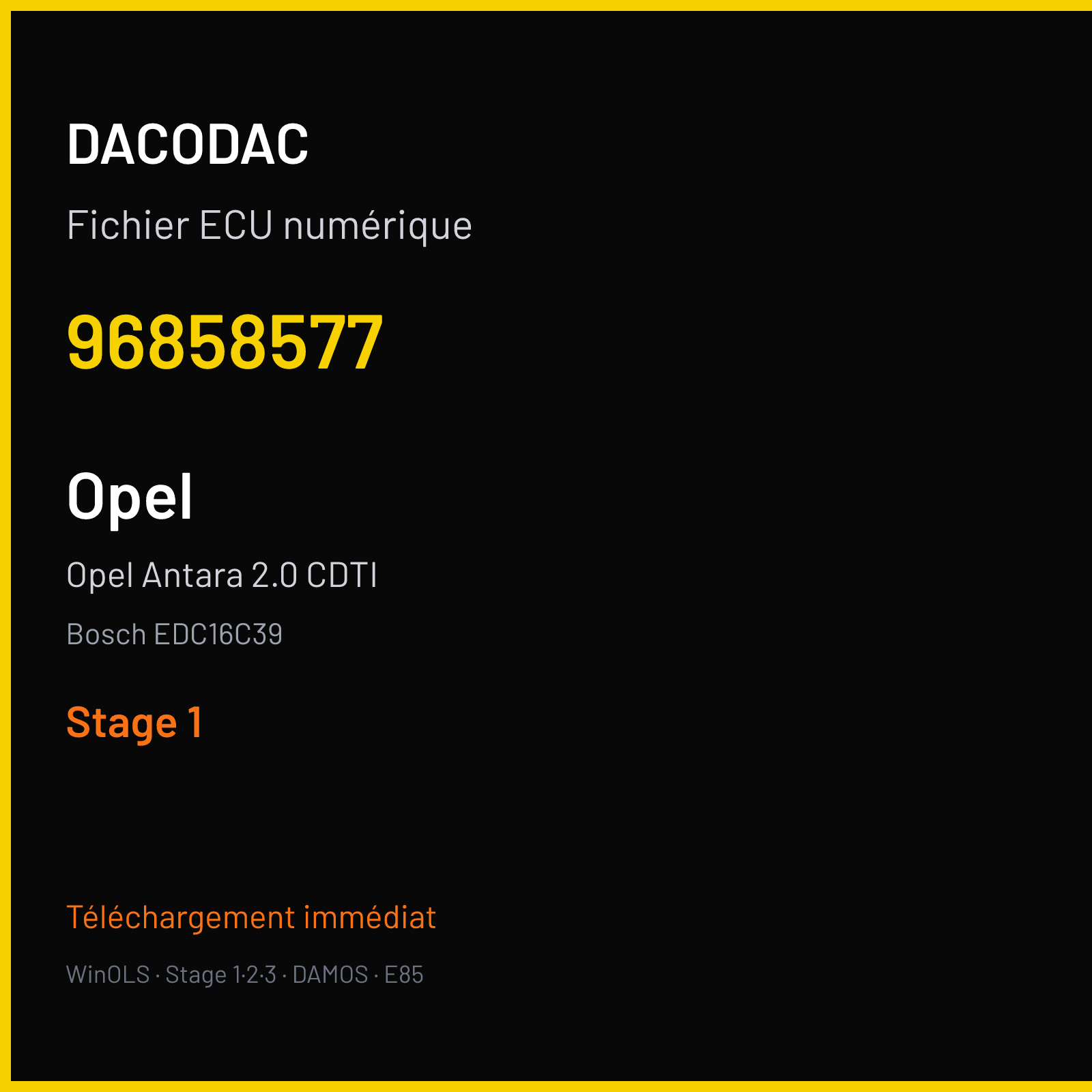 Opel Antara 2.0 CDTI (2007) — Bosch EDC16C39 — 96858577 — Stage 1