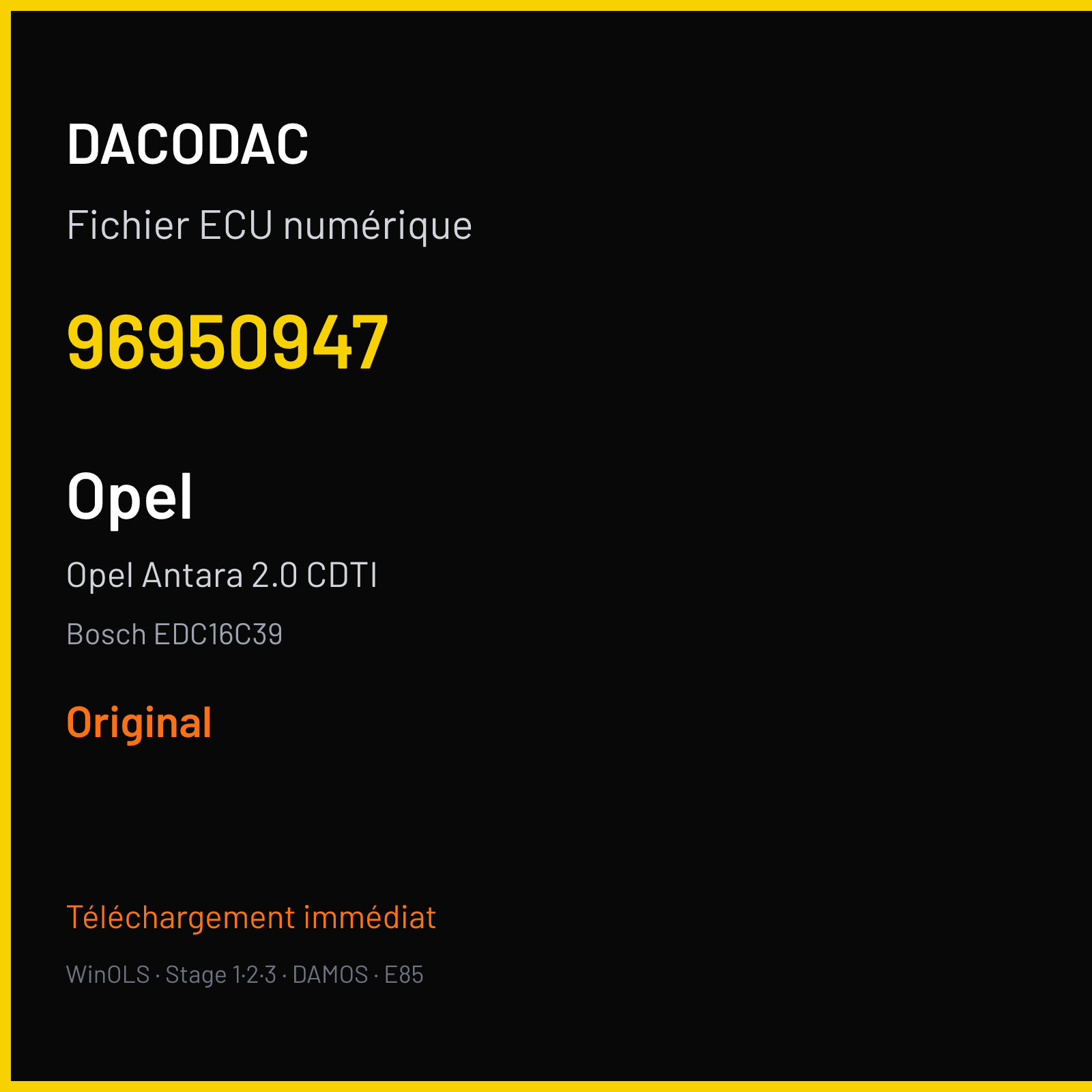 Opel Antara 2.0 CDTI (2007) — Bosch EDC16C39 — 96950947 — Original