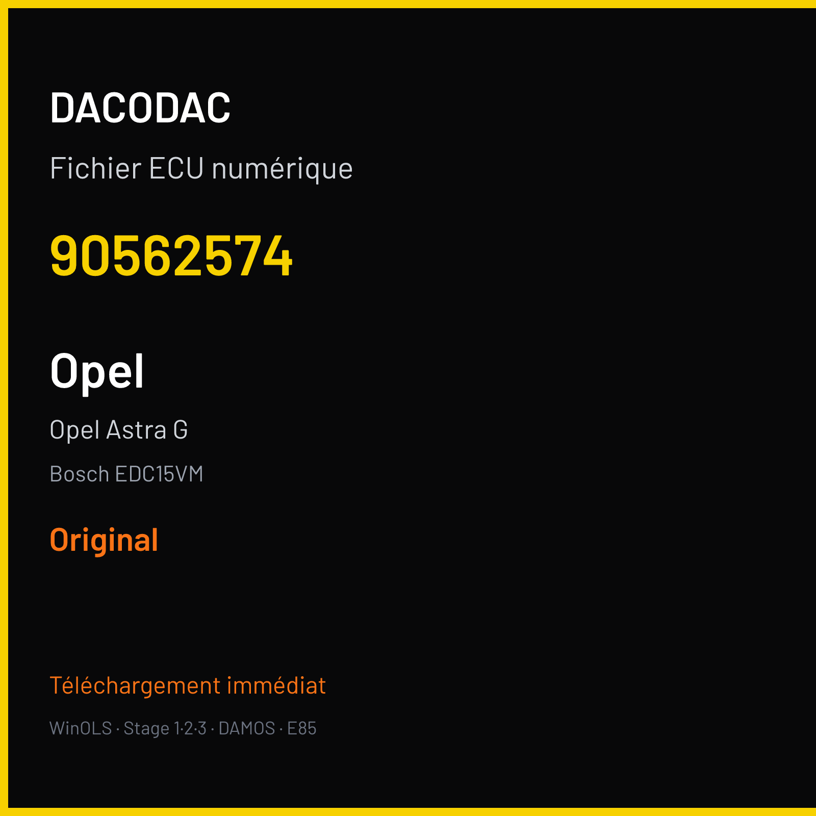 Opel Astra G — Bosch EDC15VM — 90562574 — Original