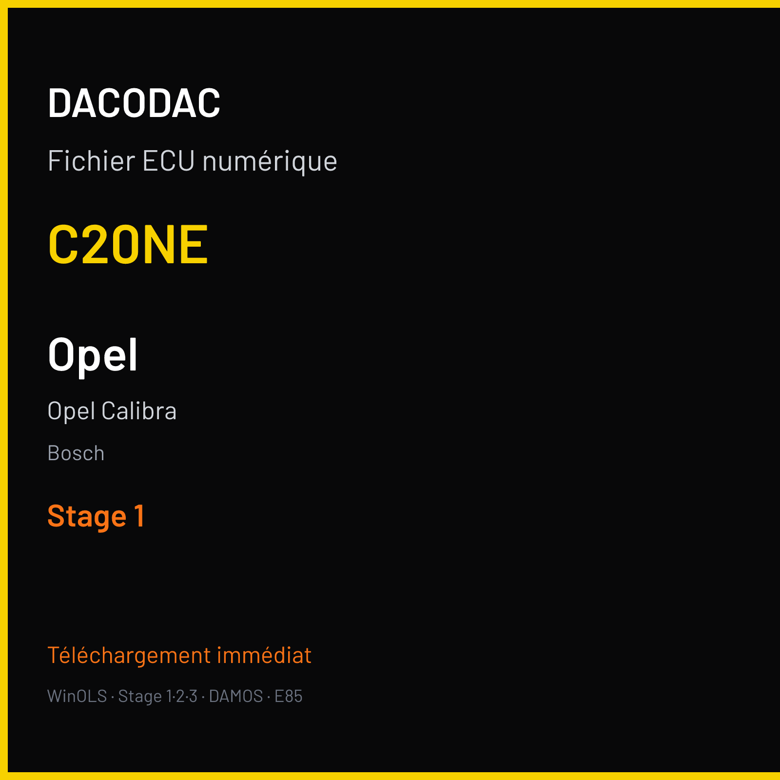 Opel Calibra (2004) — Bosch — C20NE — Stage 1