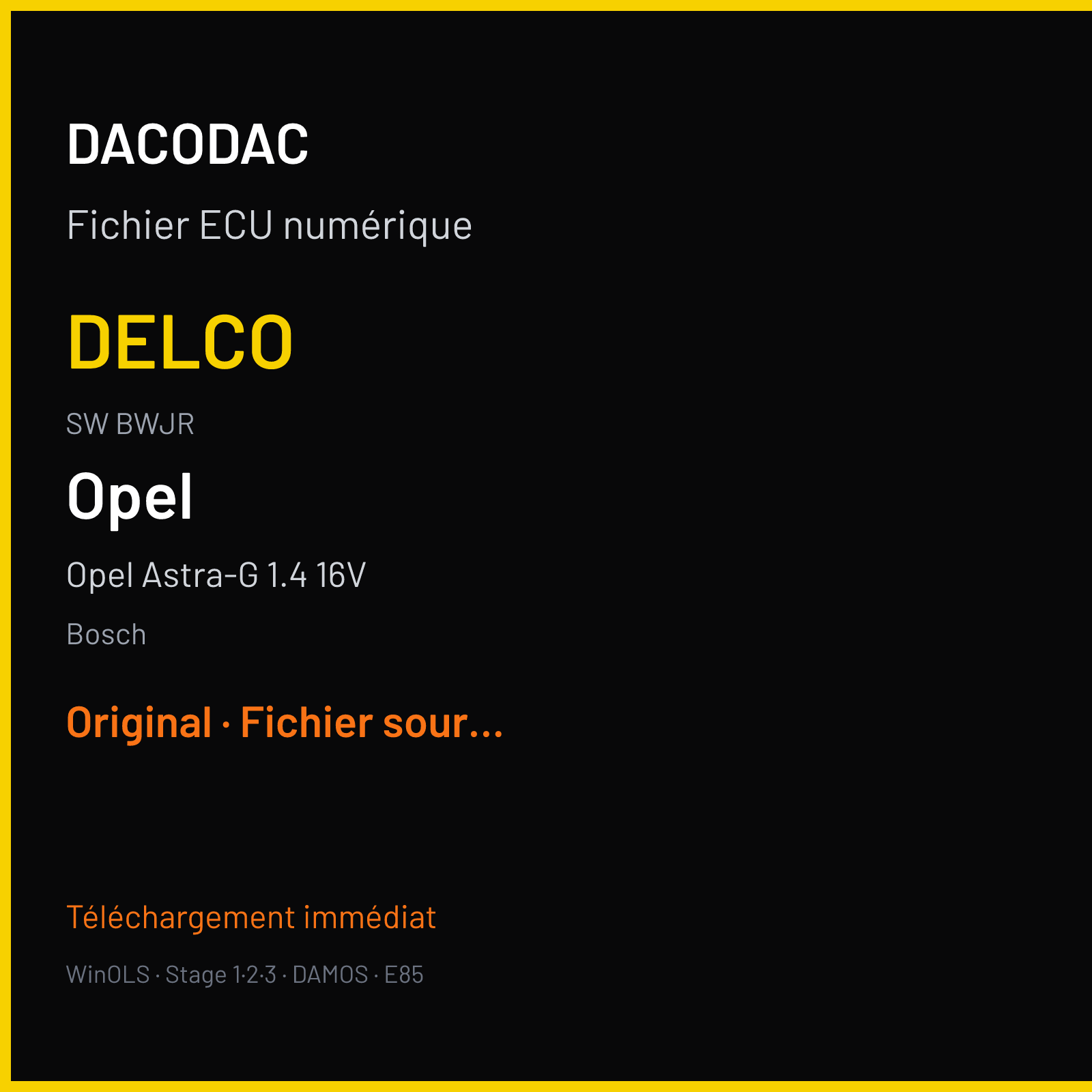 Opel Astra-G 1.4 16V — Bosch — Delco · BWJR — Original