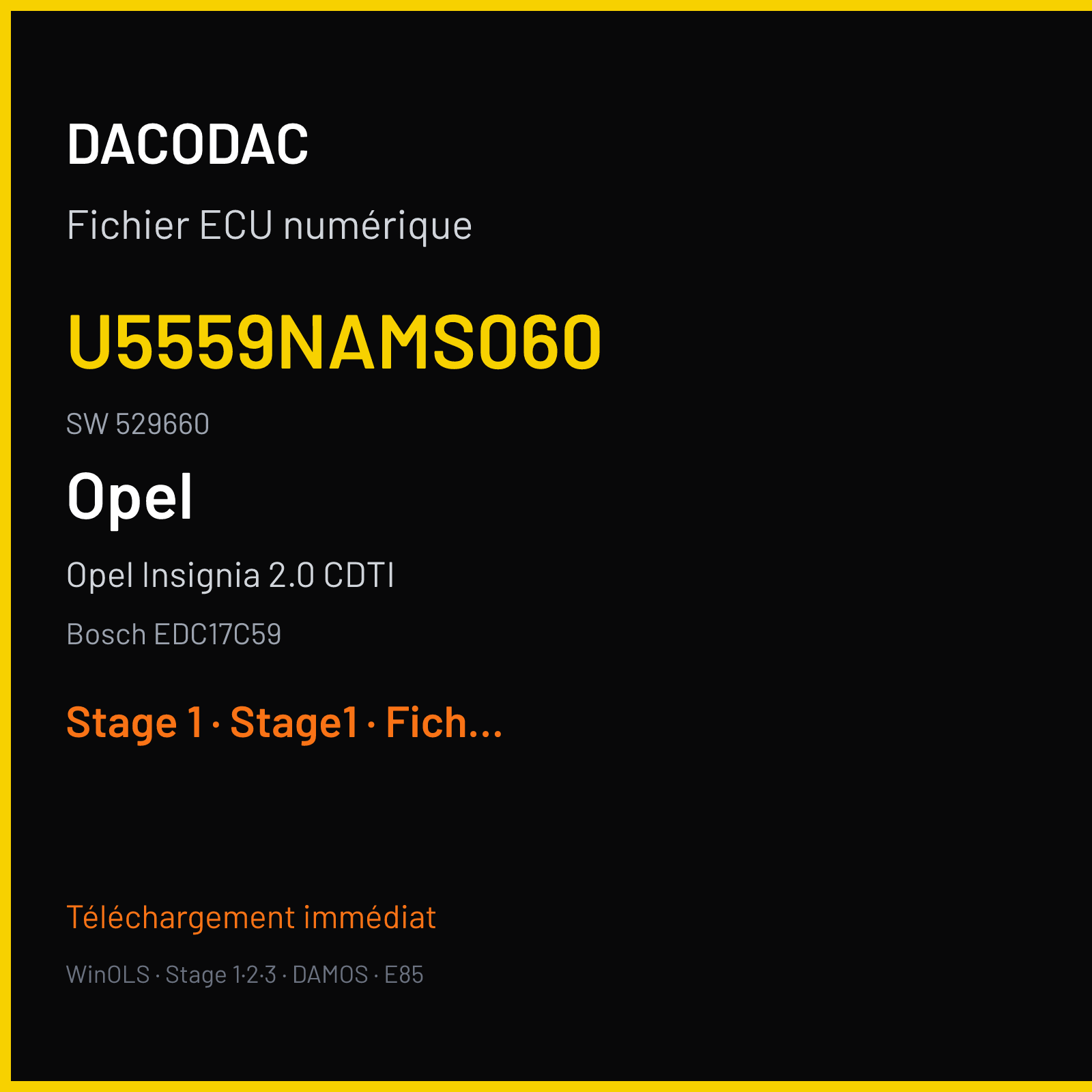 Opel Insignia 2.0 CDTI (2012) — Bosch EDC17C59 — U5559NAMS060 · 529660 — Stage 1