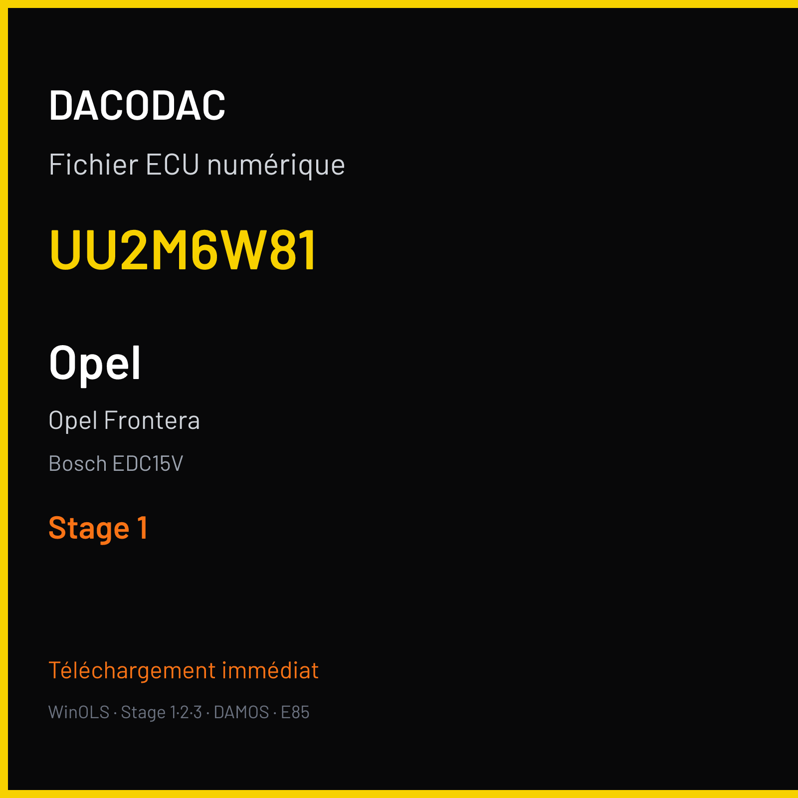 Opel Frontera (1998) — Bosch EDC15V — UU2M6W81 — Stage 1