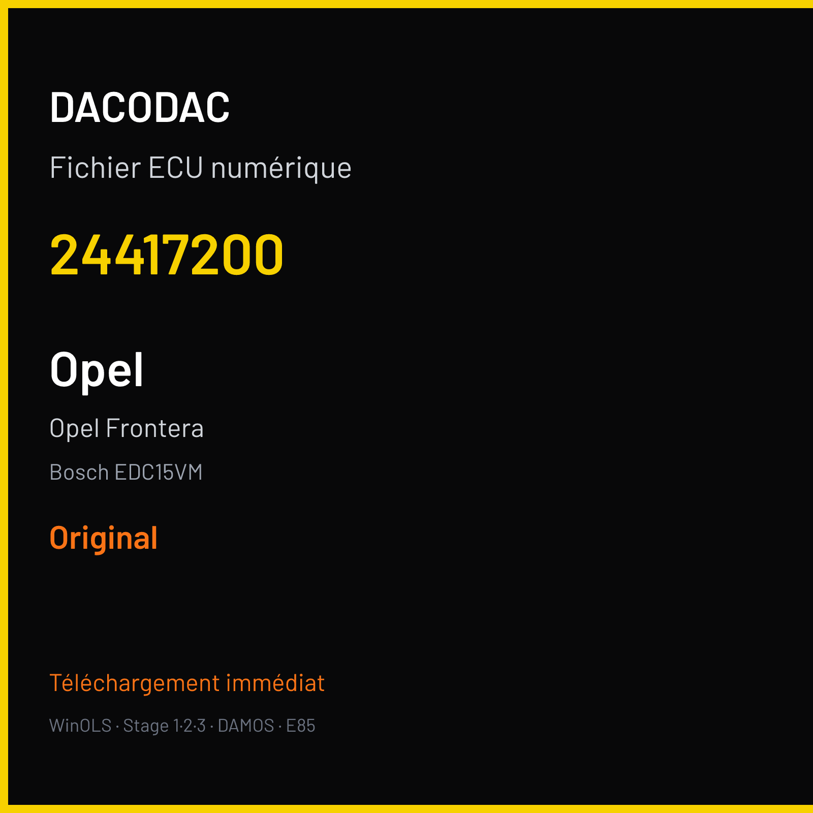 Opel Frontera (2001) — Bosch EDC15VM — 24417200 — Original