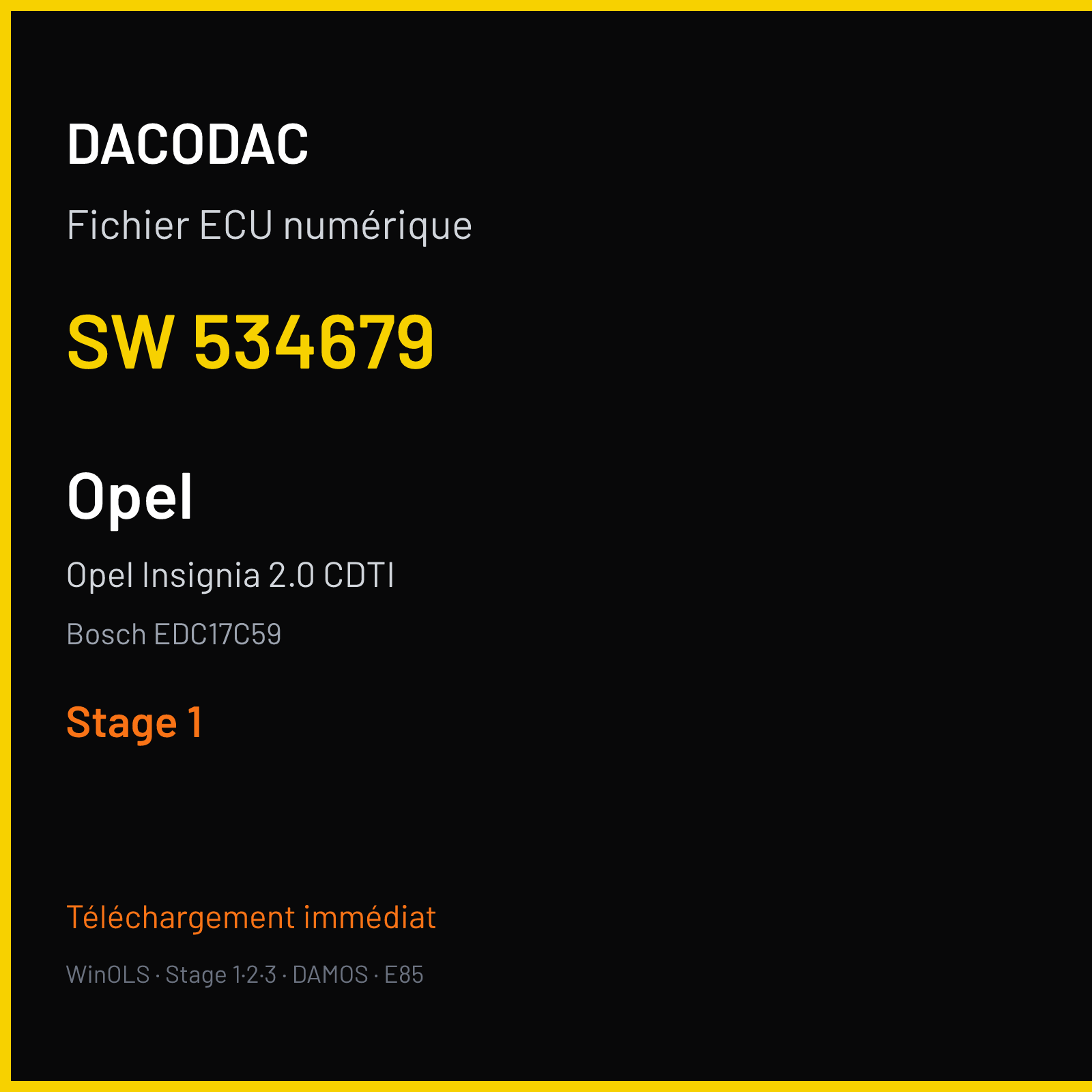 Opel Insignia 2.0 CDTI (2014) — Bosch EDC17C59 — 534679 — Stage 1