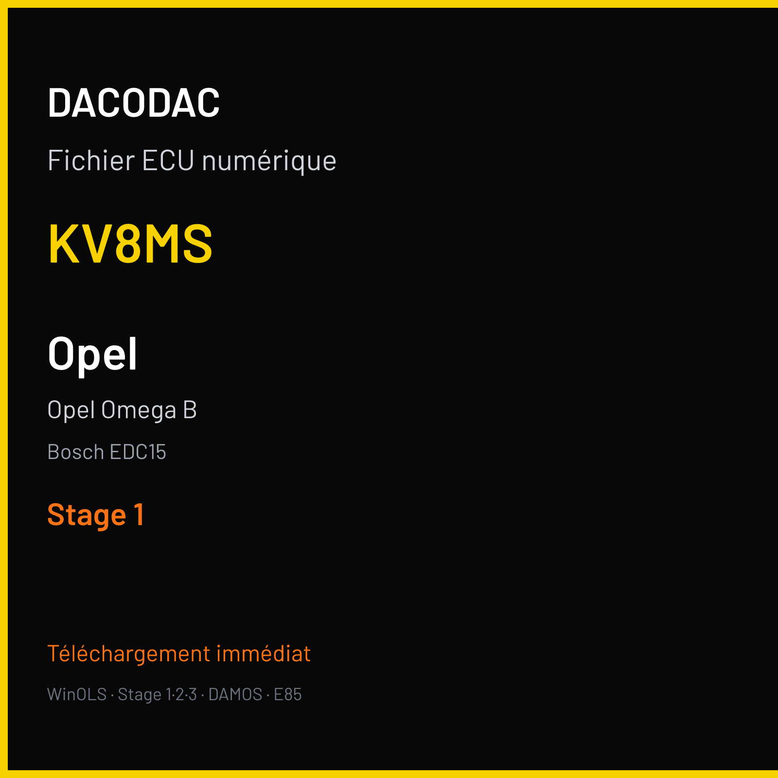 Opel Omega B (2002) — Bosch EDC15 — KV8MS — Stage 1