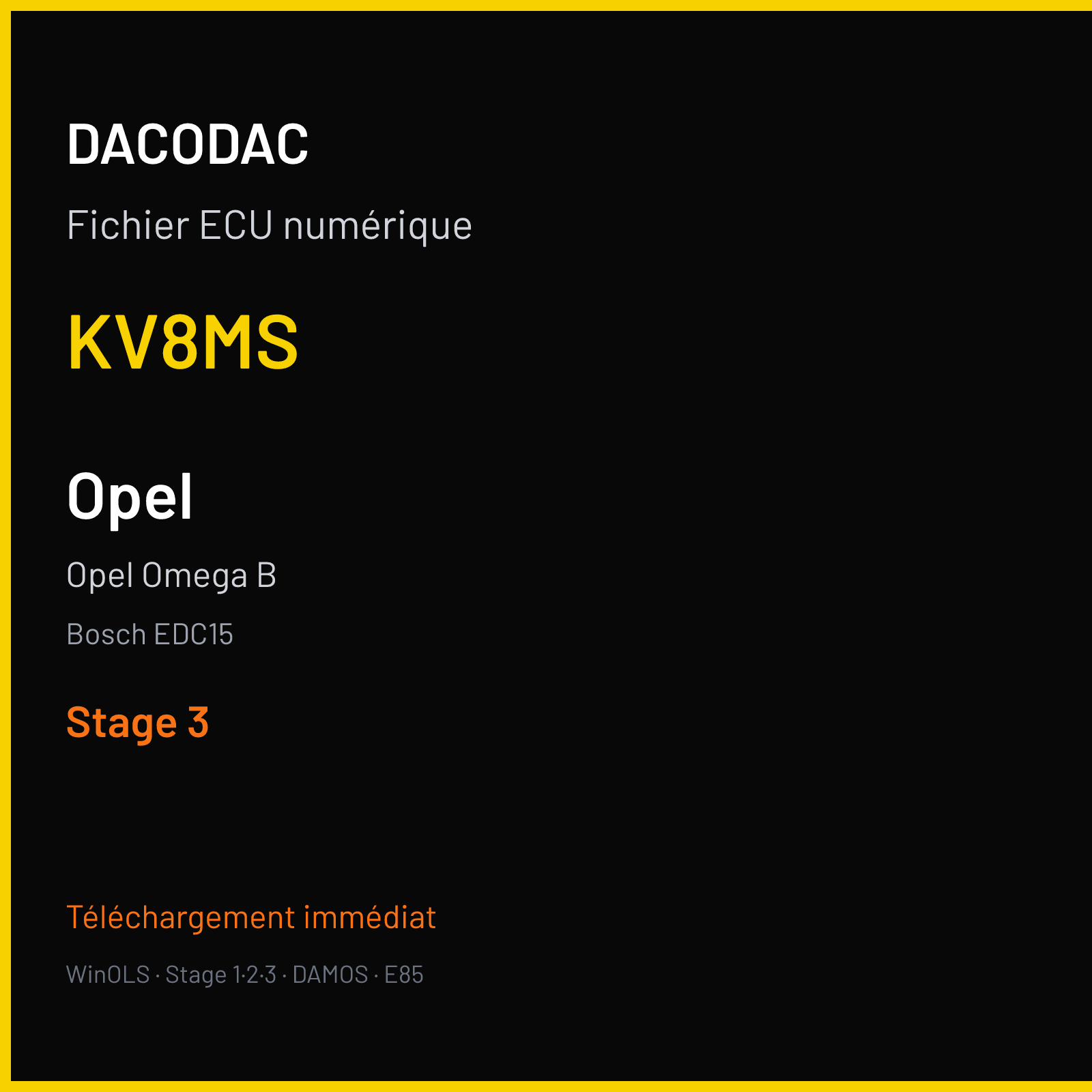 Opel Omega B (2002) — Bosch EDC15 — KV8MS — Stage 3