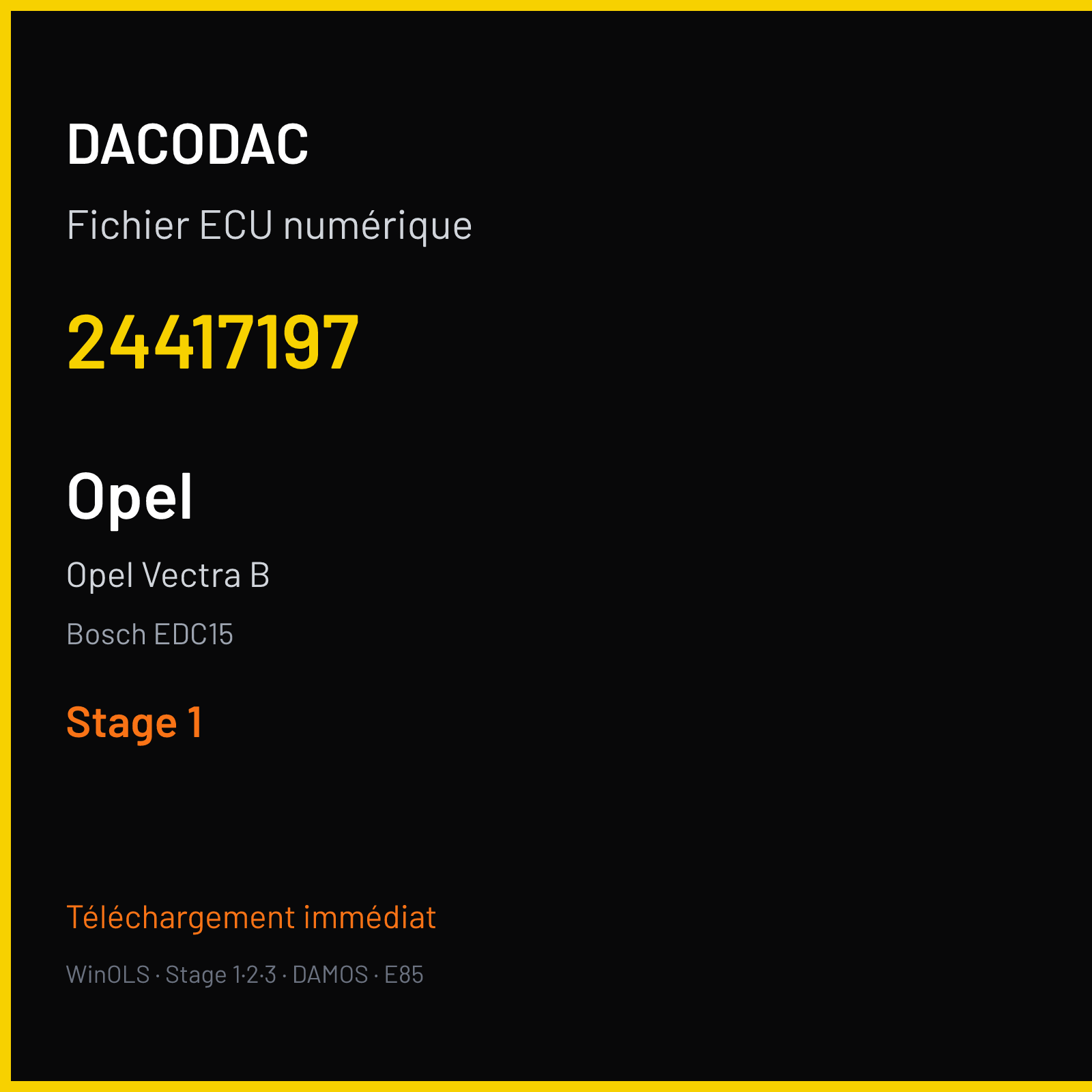 Opel Vectra B (2001) — Bosch EDC15 — 24417197 — Stage 1