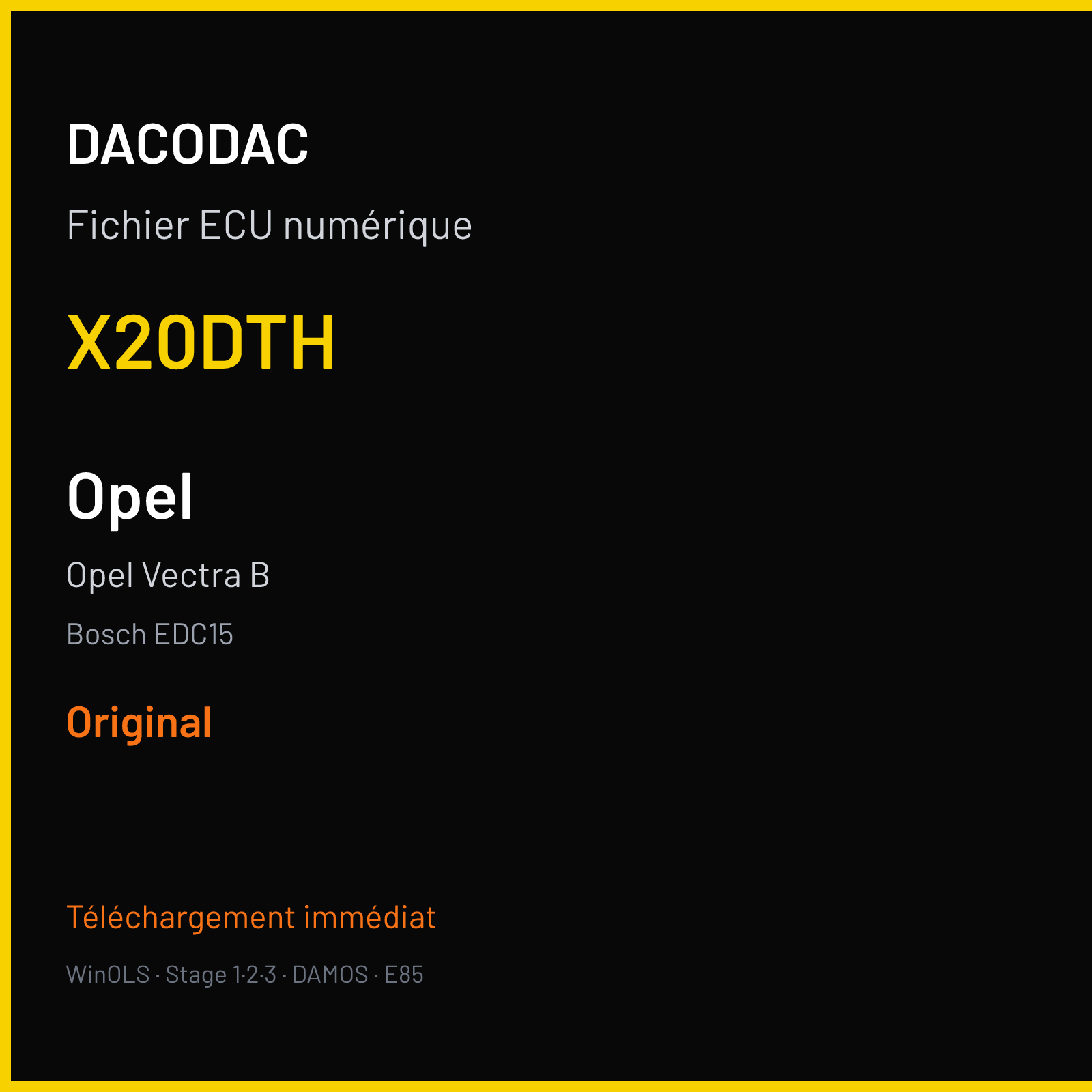 Opel Vectra B (2004) — Bosch EDC15 — X20DTH — Original