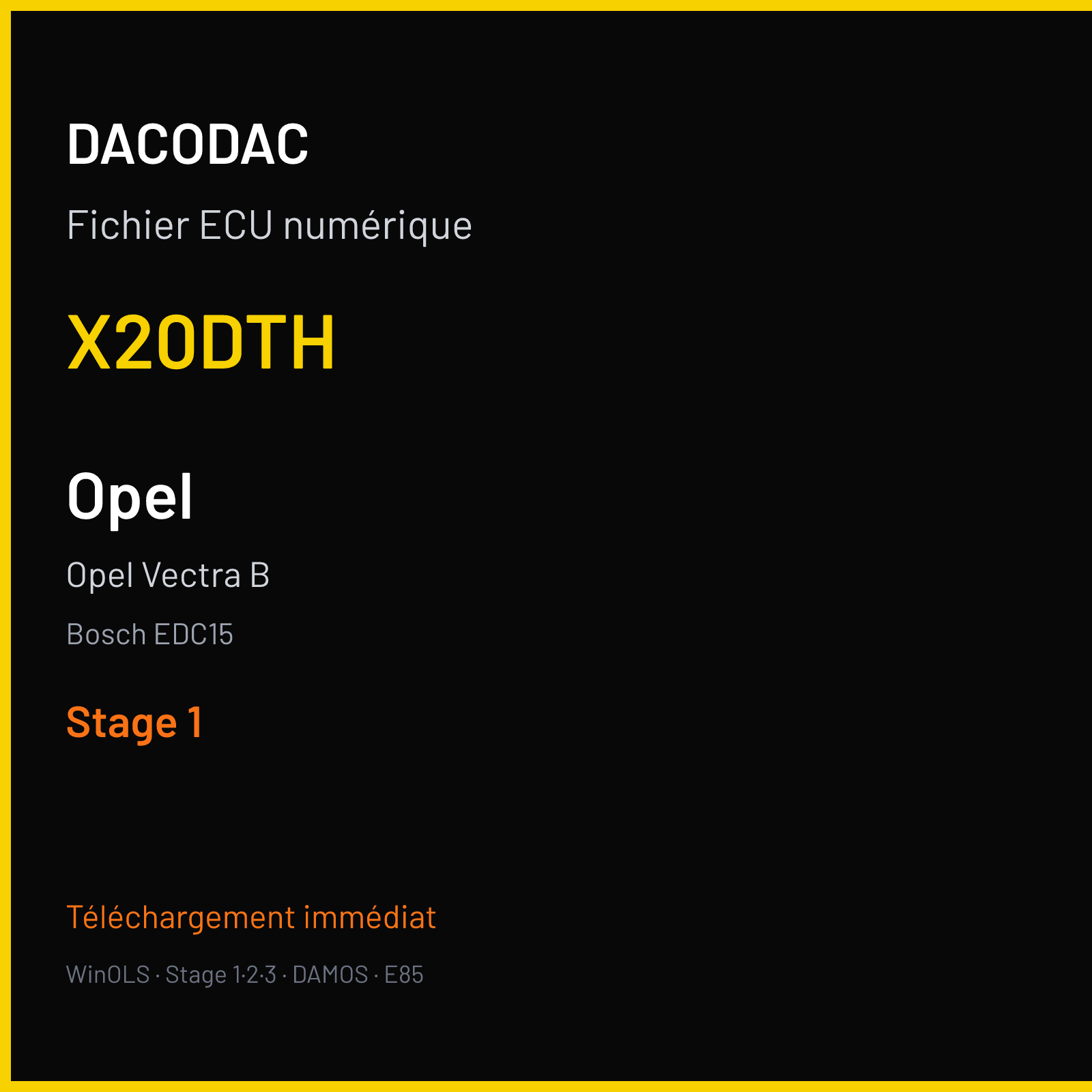 Opel Vectra B (2004) — Bosch EDC15 — X20DTH — Stage 1