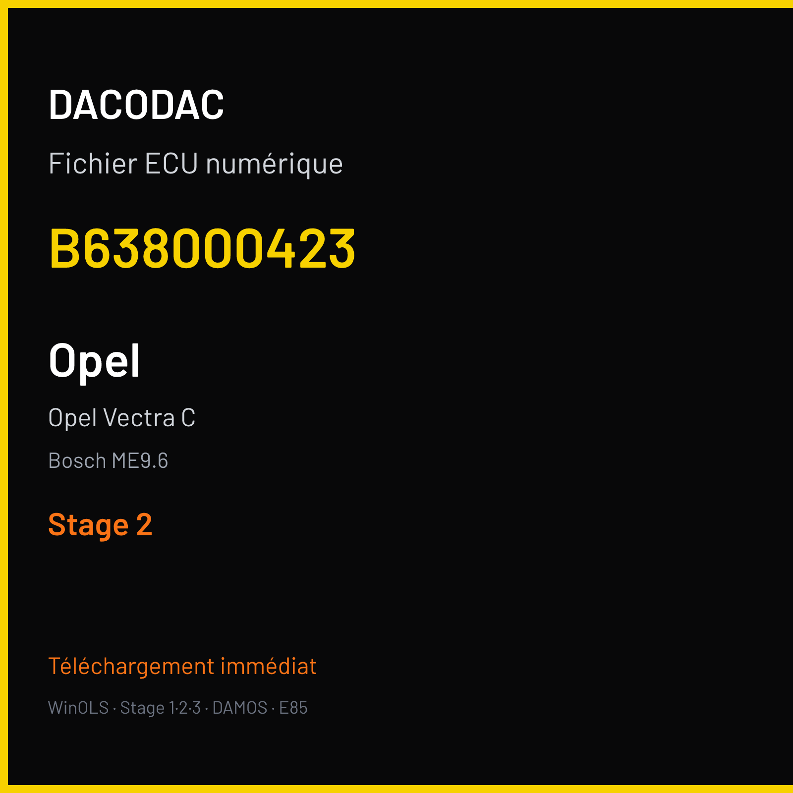 Opel Vectra C (2006) — Bosch ME9.6 — B638000423 — Stage 2