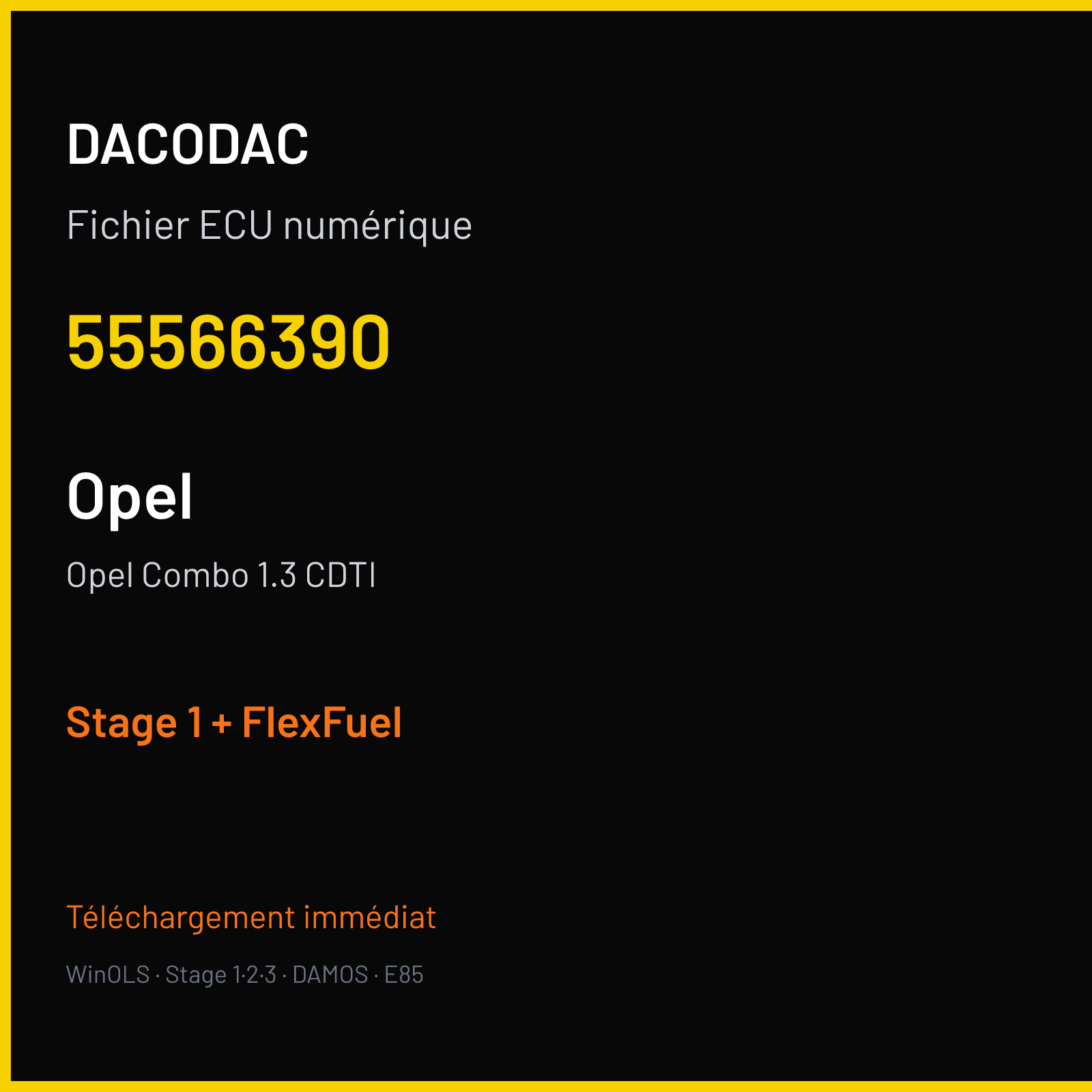 Opel Combo 1.3 CDTI (2008) — 55566390 — Stage 1 + FlexFuel