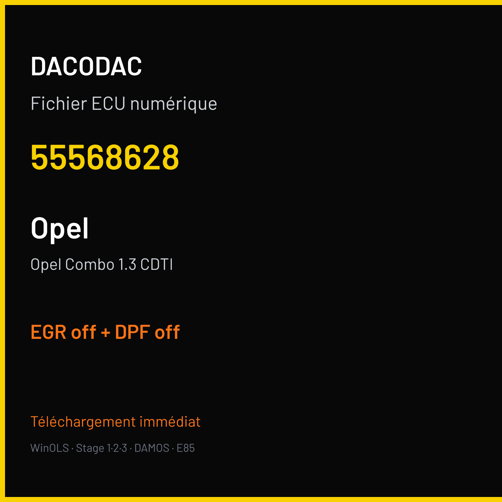 Opel Combo 1.3 CDTI (2007) — 55568628 — EGR off + DPF off