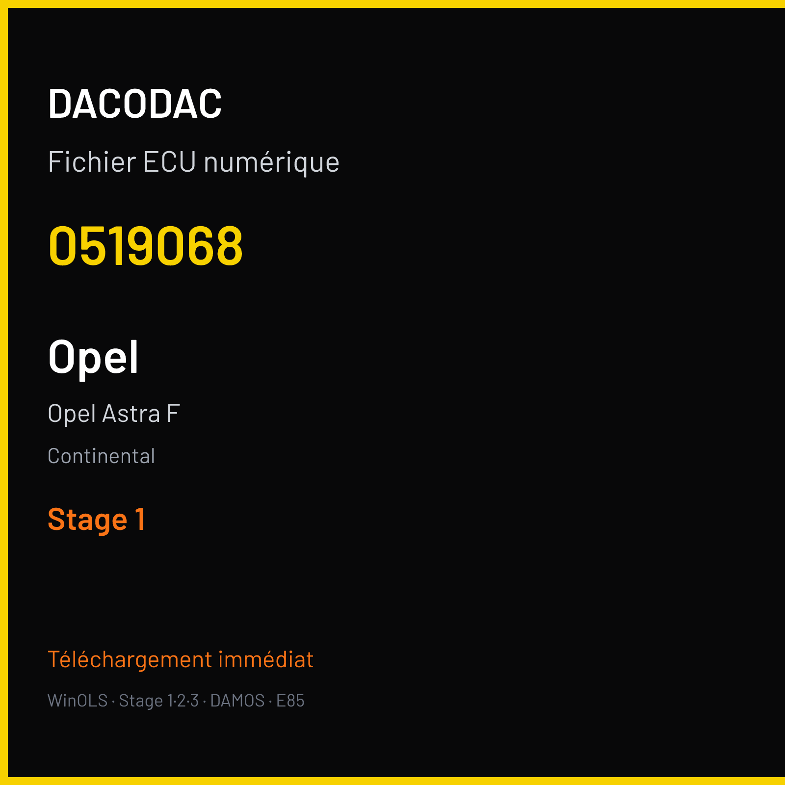 Opel Astra F (1996) — Continental — 0519068 — Stage 1