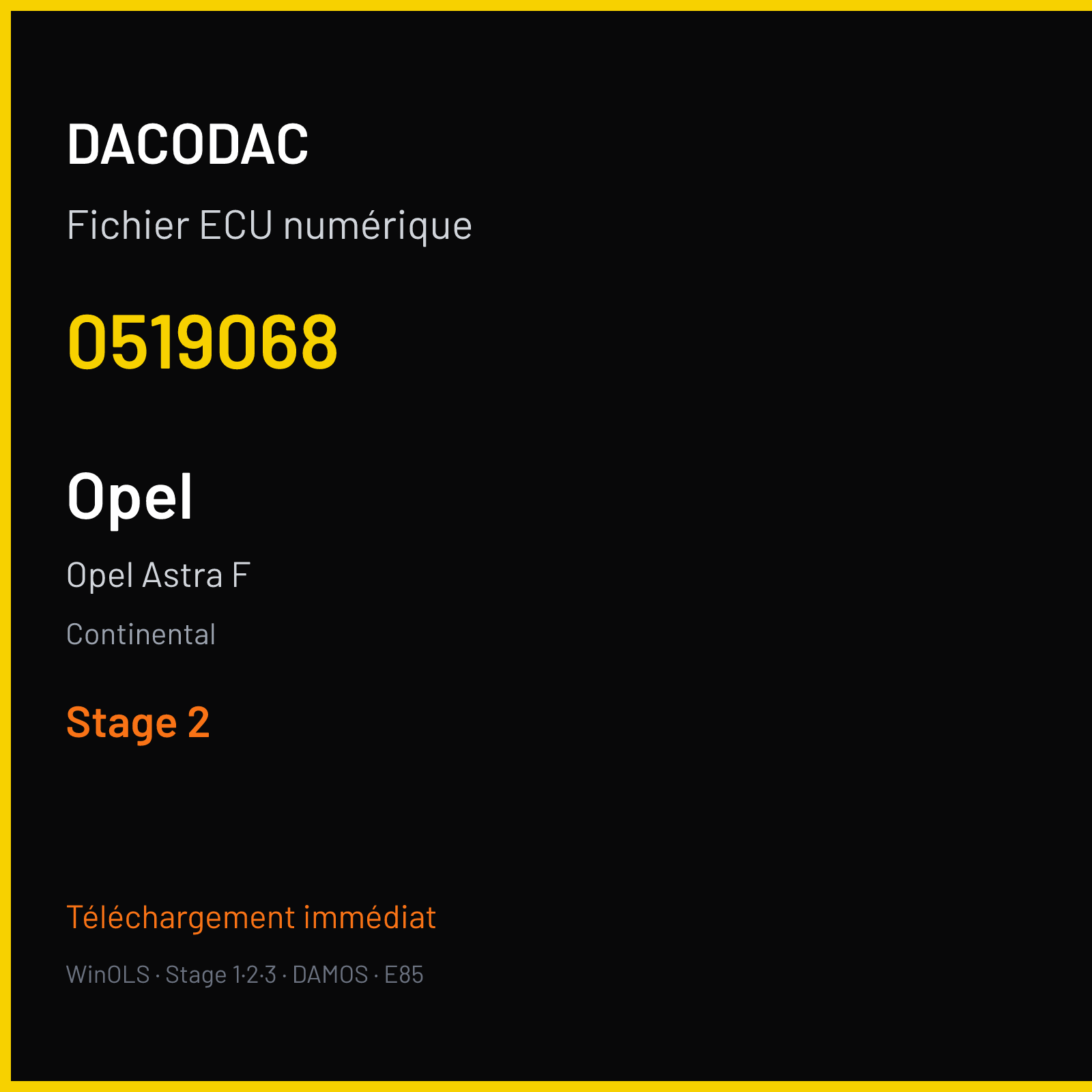 Opel Astra F (1996) — Continental — 0519068 — Stage 2